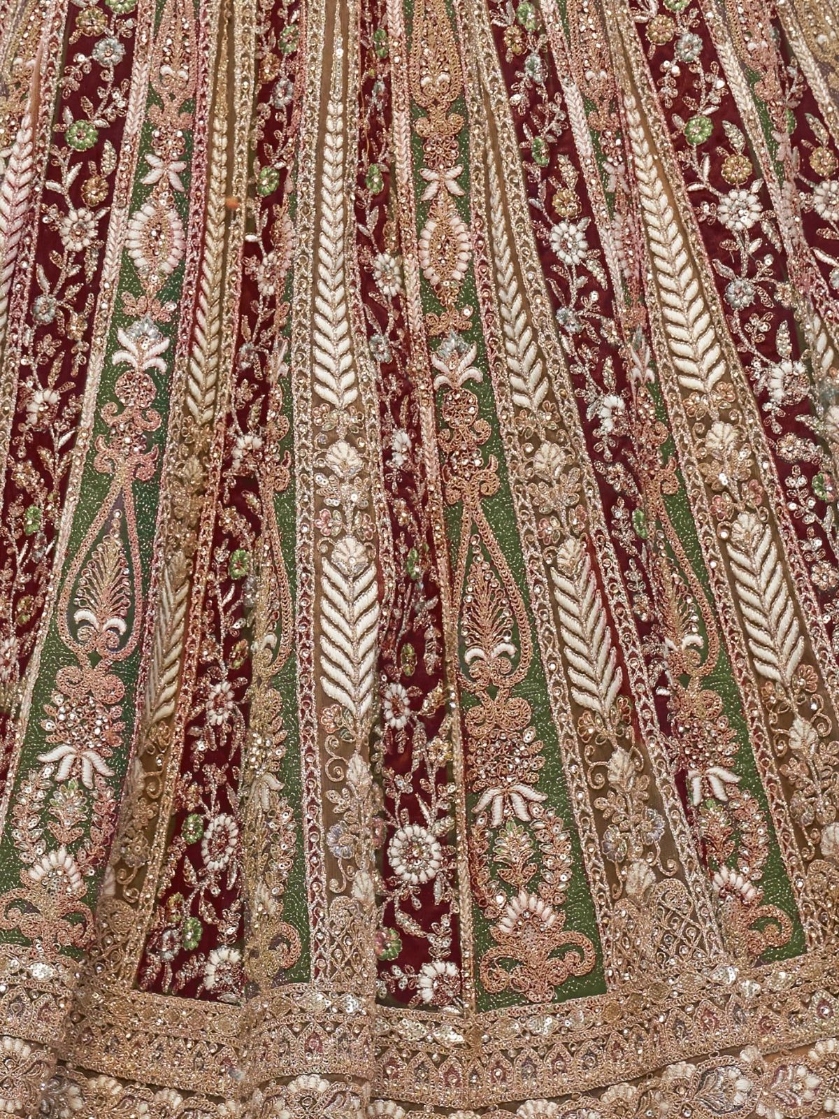 Odette Multicolor Soft Net Embroidered Semi-Stitched Lehenga With Unstitched Blouse For Women - Image 5