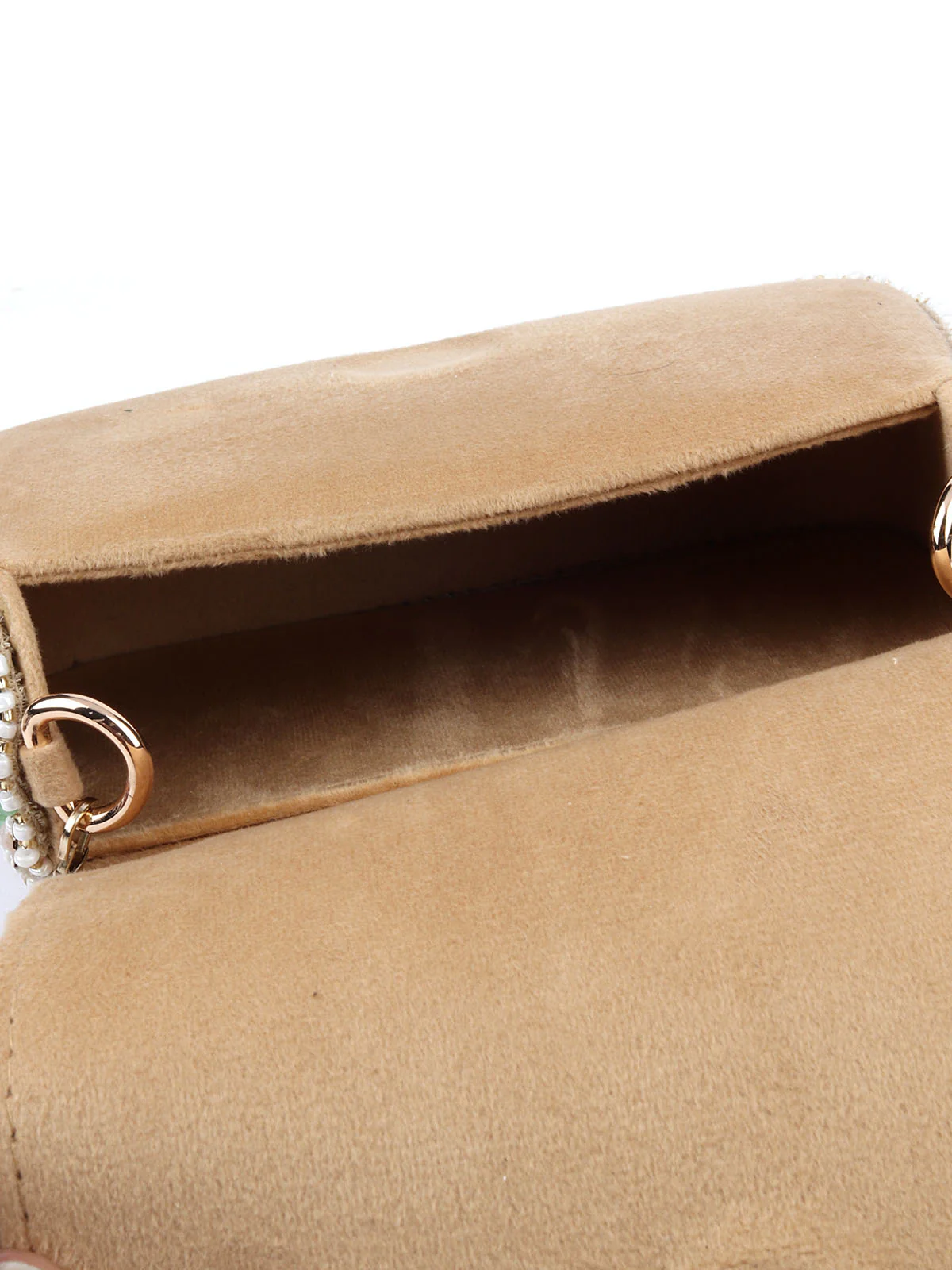 Odette Multicolor Suede Embellished Hand Bag For Women - Image 6