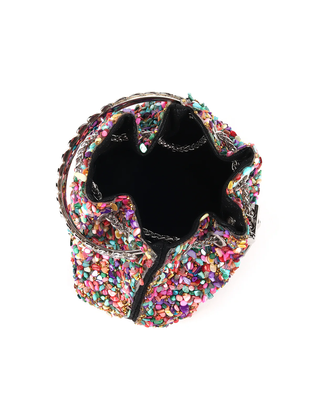 Odette Multicolor Embellished Batuwa Bag For Women - Image 6