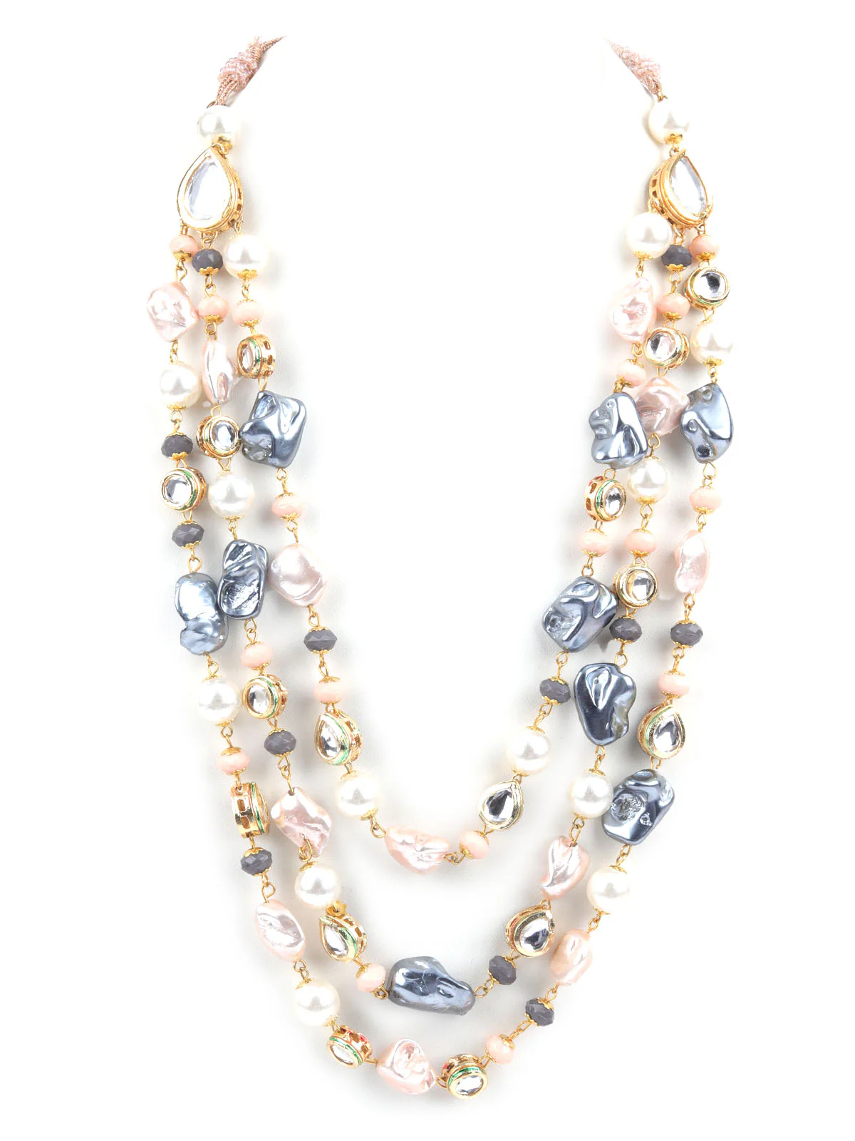 Odette Multicolour Alloy Embellished Neckpiece For Women - Image 4