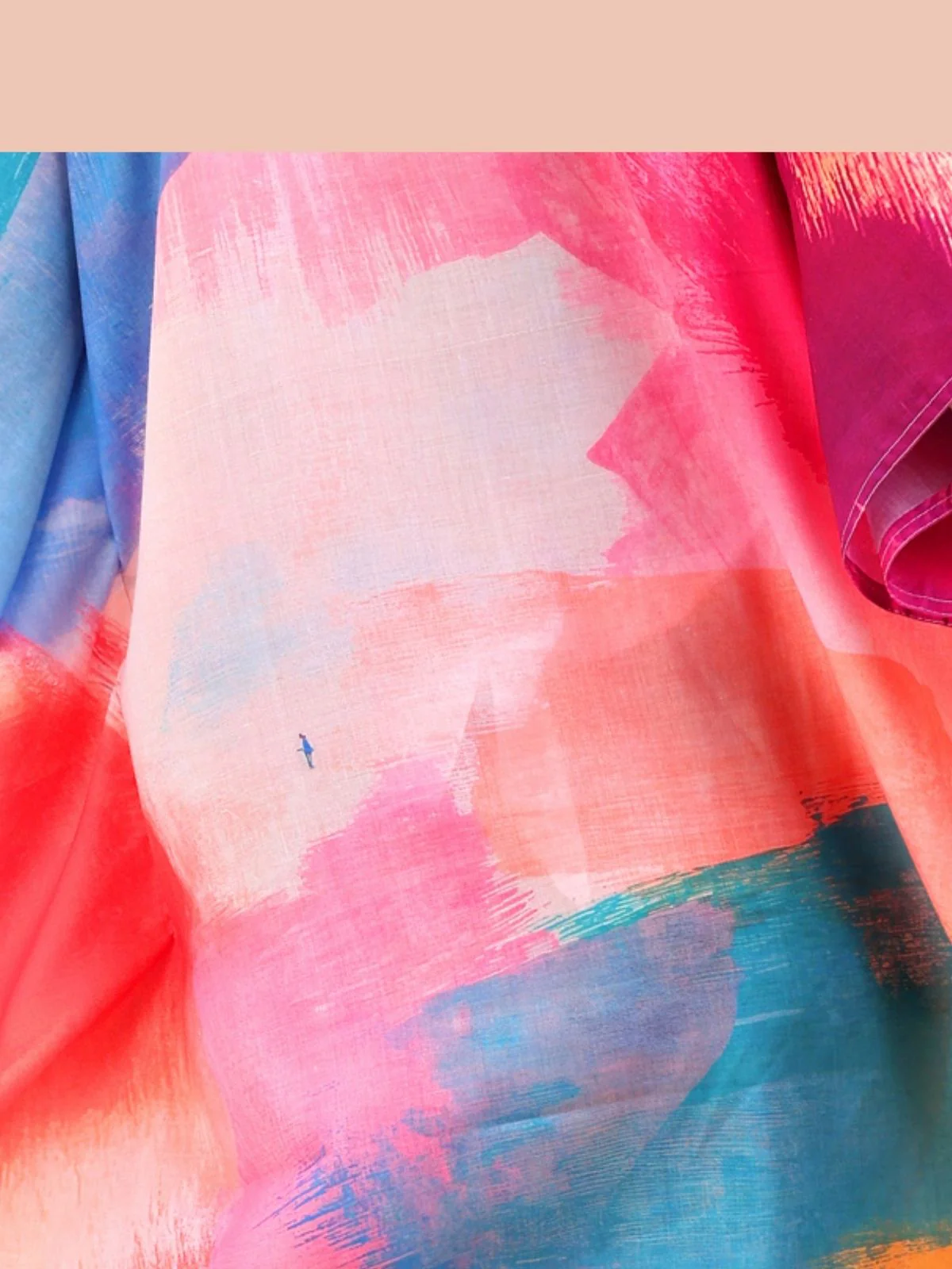 Odette Multicolour Cotton Blend Printed Kaftan For Women - Image 5