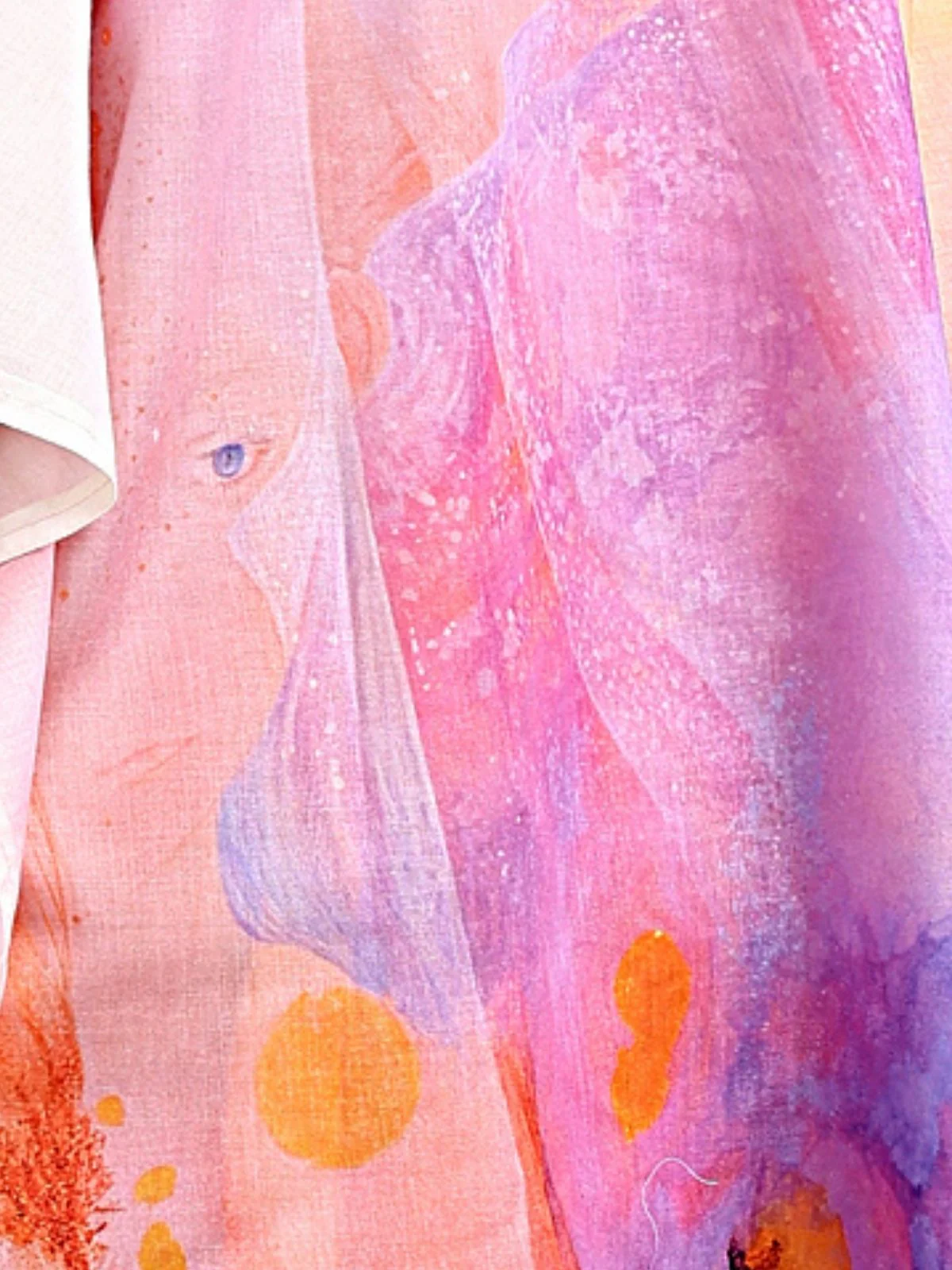Odette Multicolour Cotton Blend Printed Kaftan For Women - Image 5