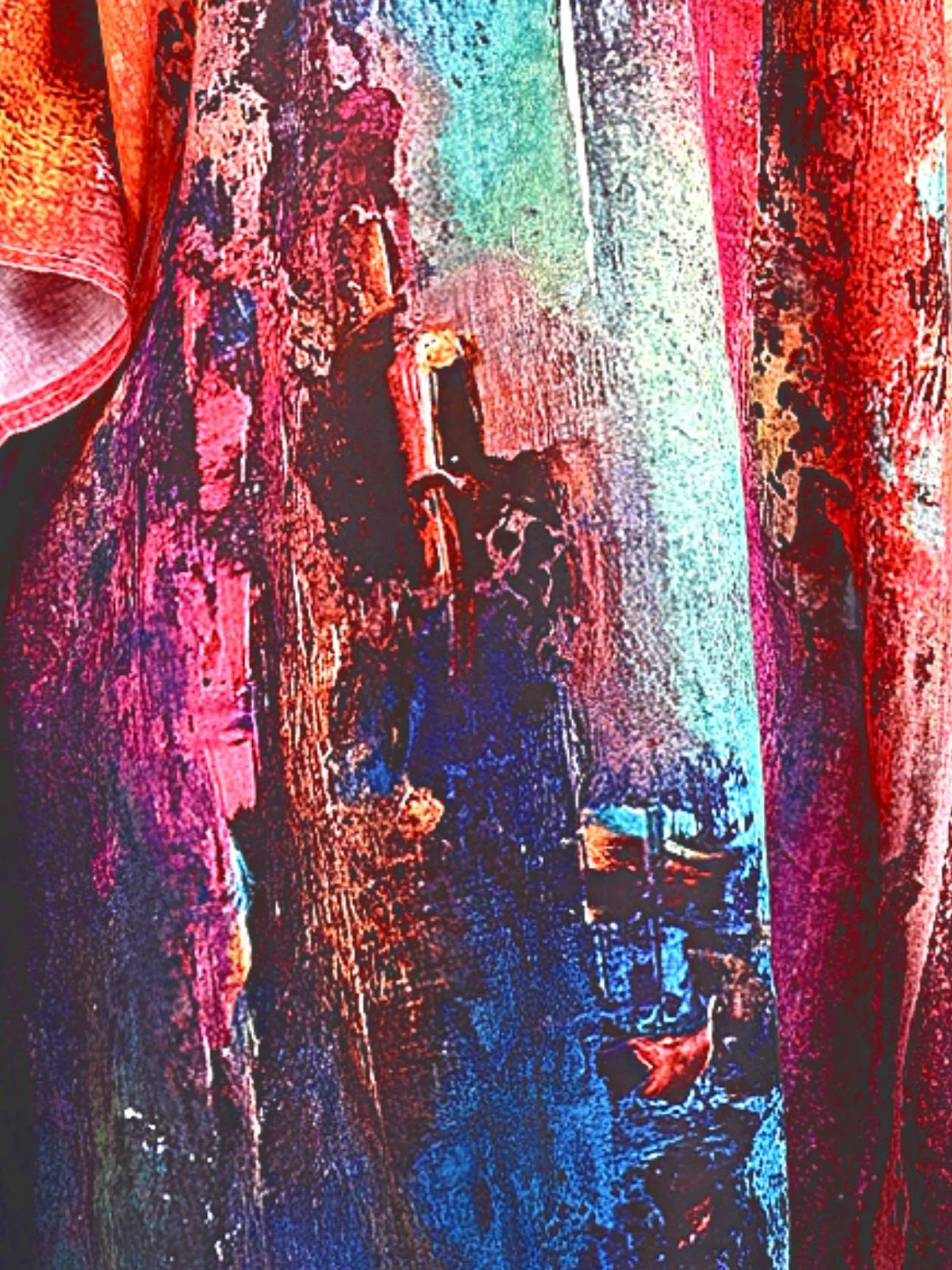 Odette Multicolour Cotton Blend Printed Kaftan For Women - Image 5
