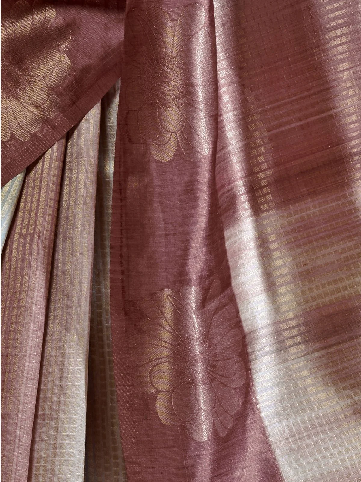 Odette Multicolour Cotton Blend Printed Saree For Women - Image 5