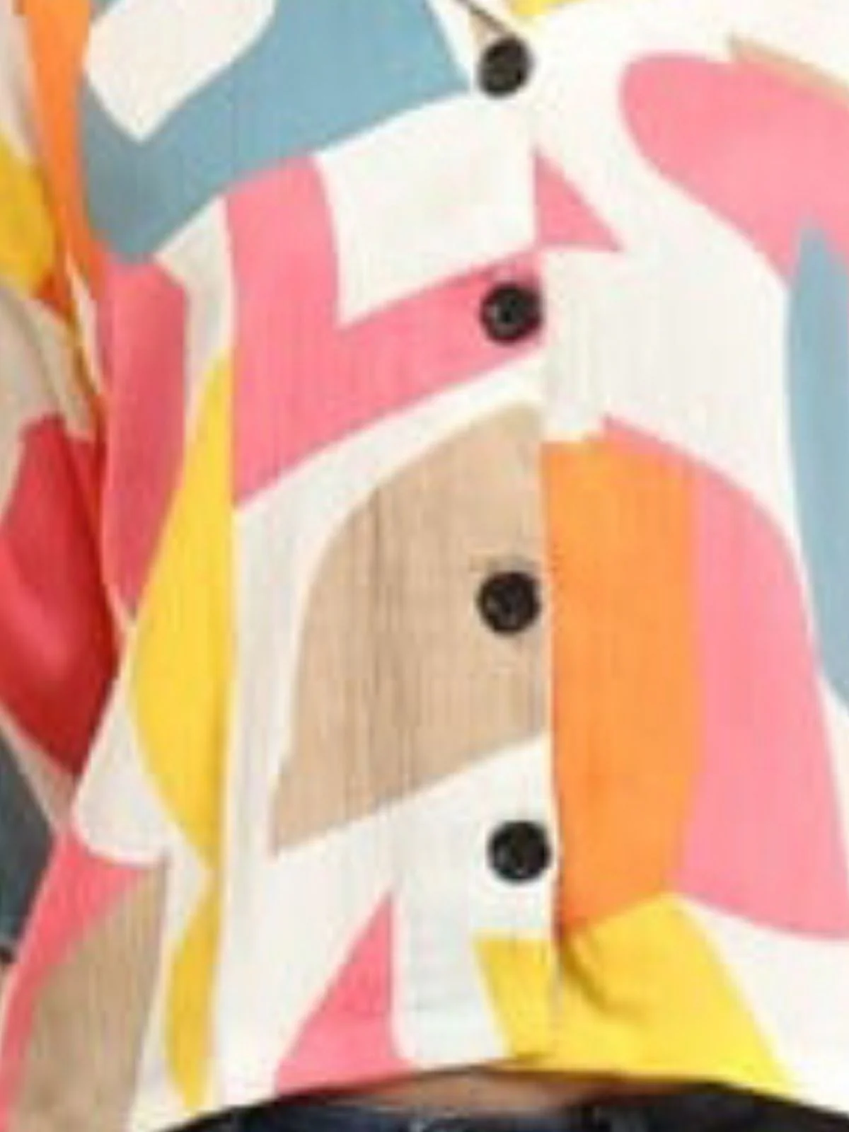 Odette Multicolour Delta Printed Shirt For Women - Image 4