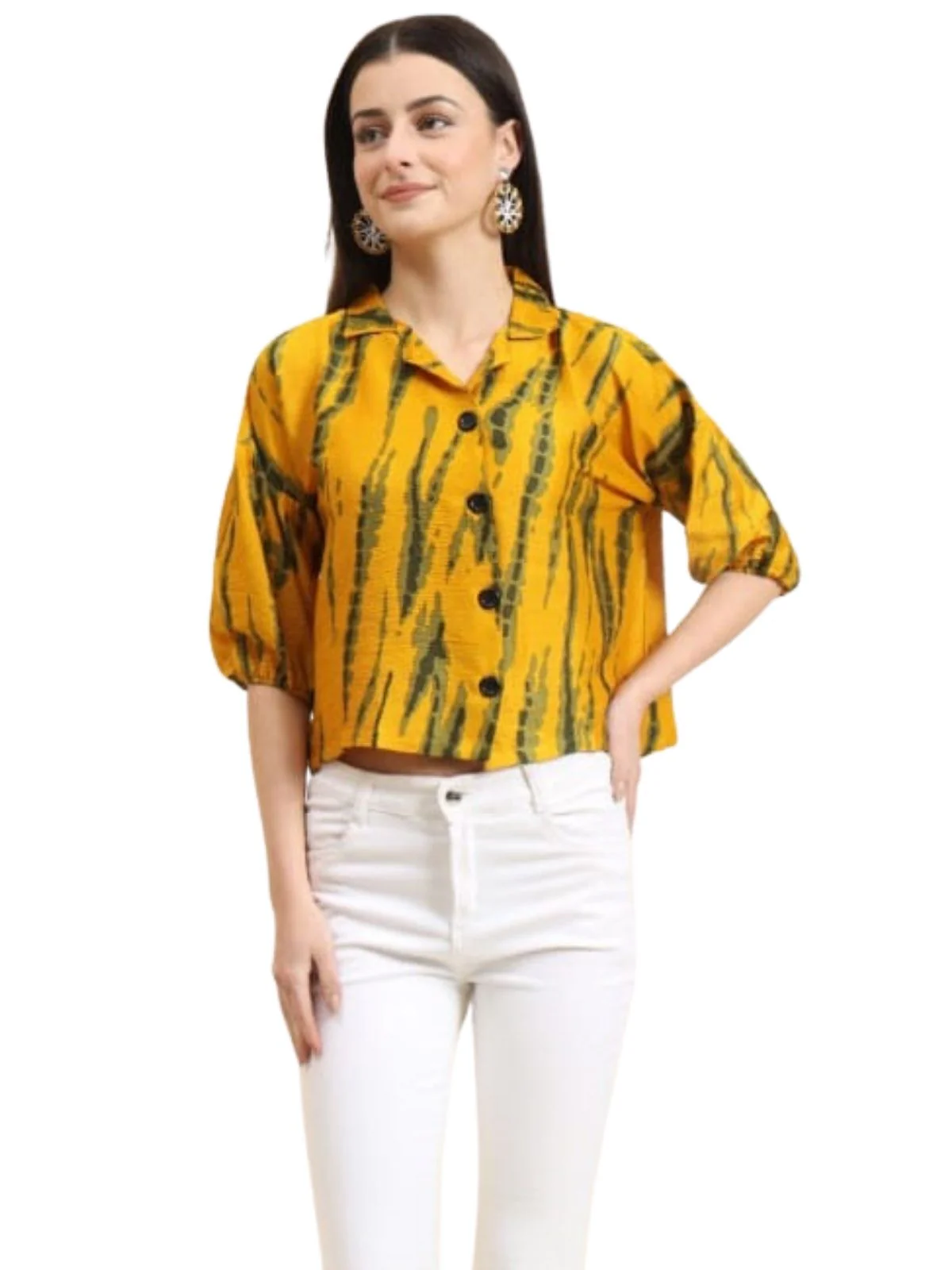 Odette Multicolour Delta Printed Shirt For Women - Image 2
