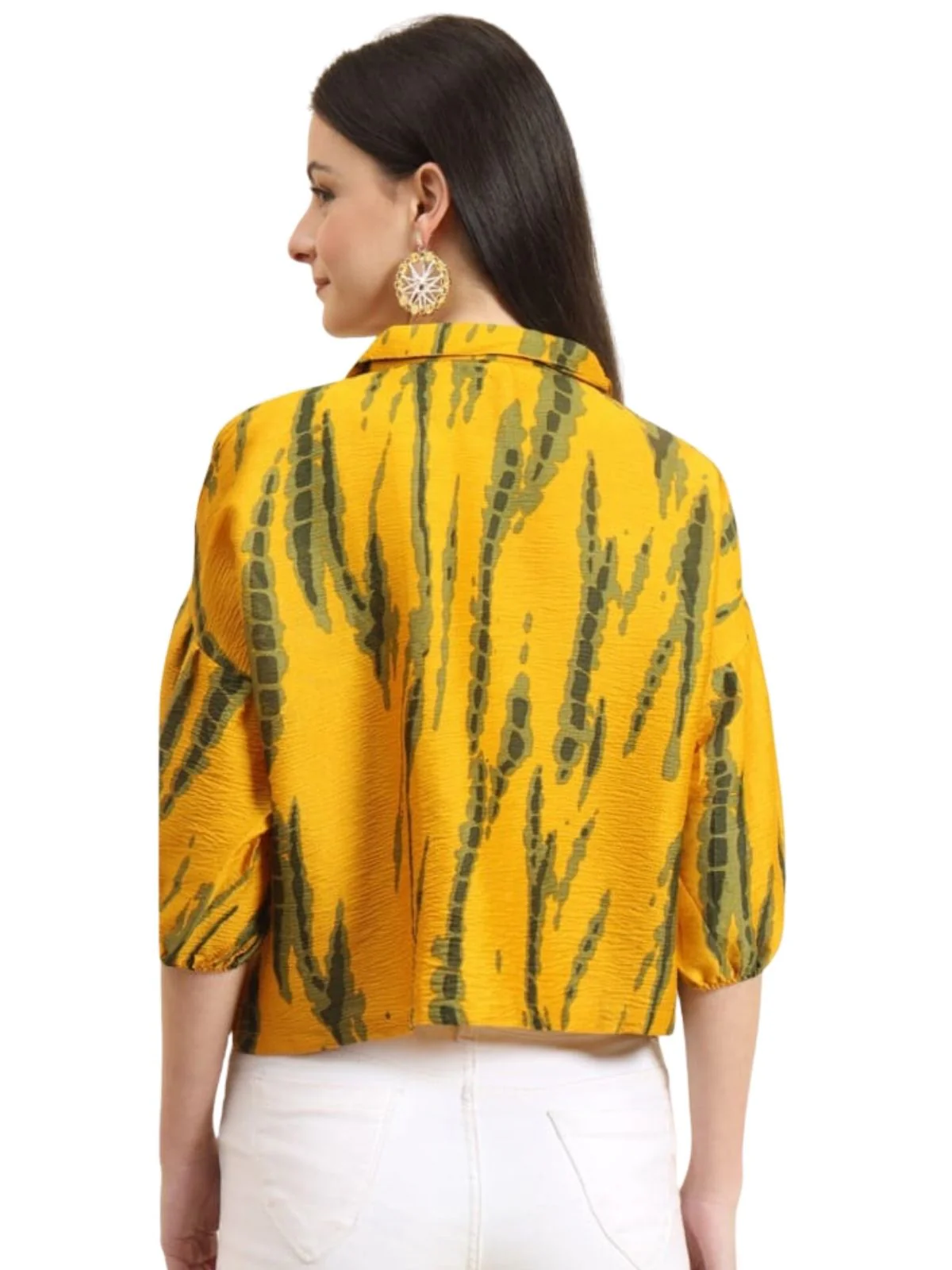 Odette Multicolour Delta Printed Shirt For Women - Image 3