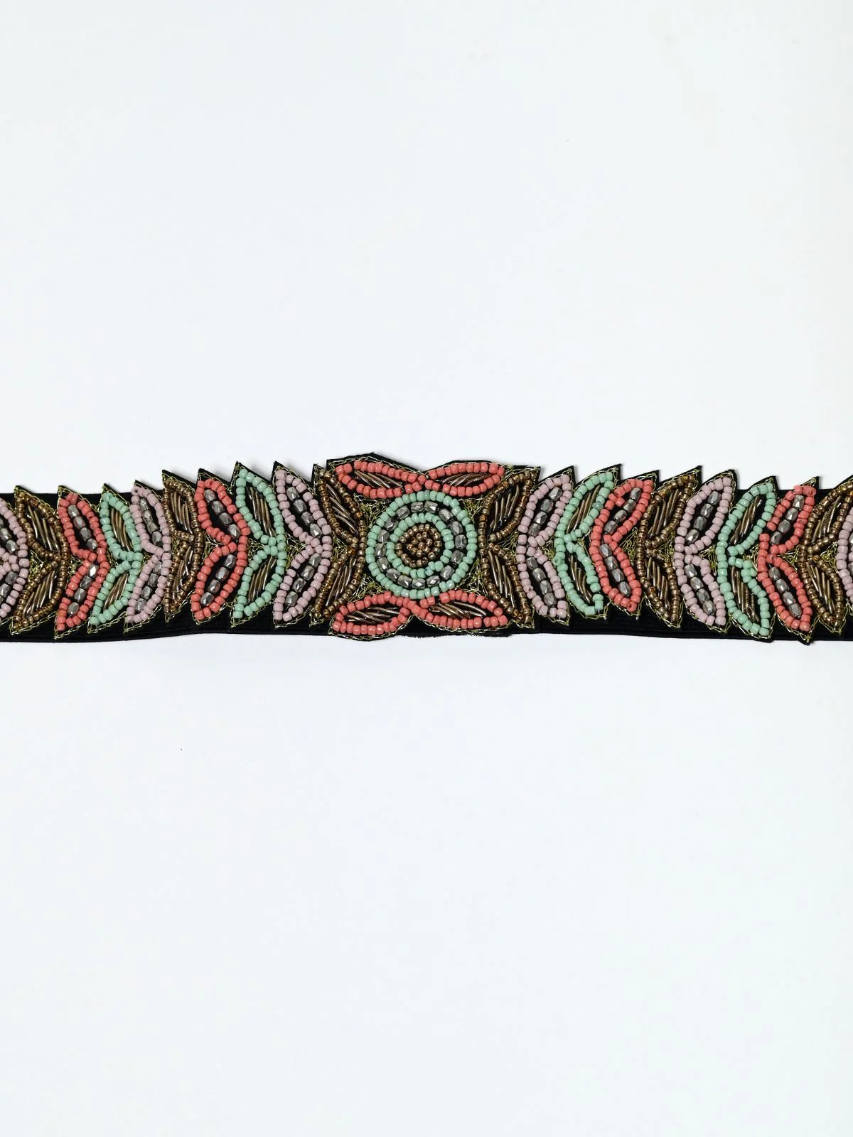 Odette Multicolour Elastic Embellished Belt For Women - Image 5