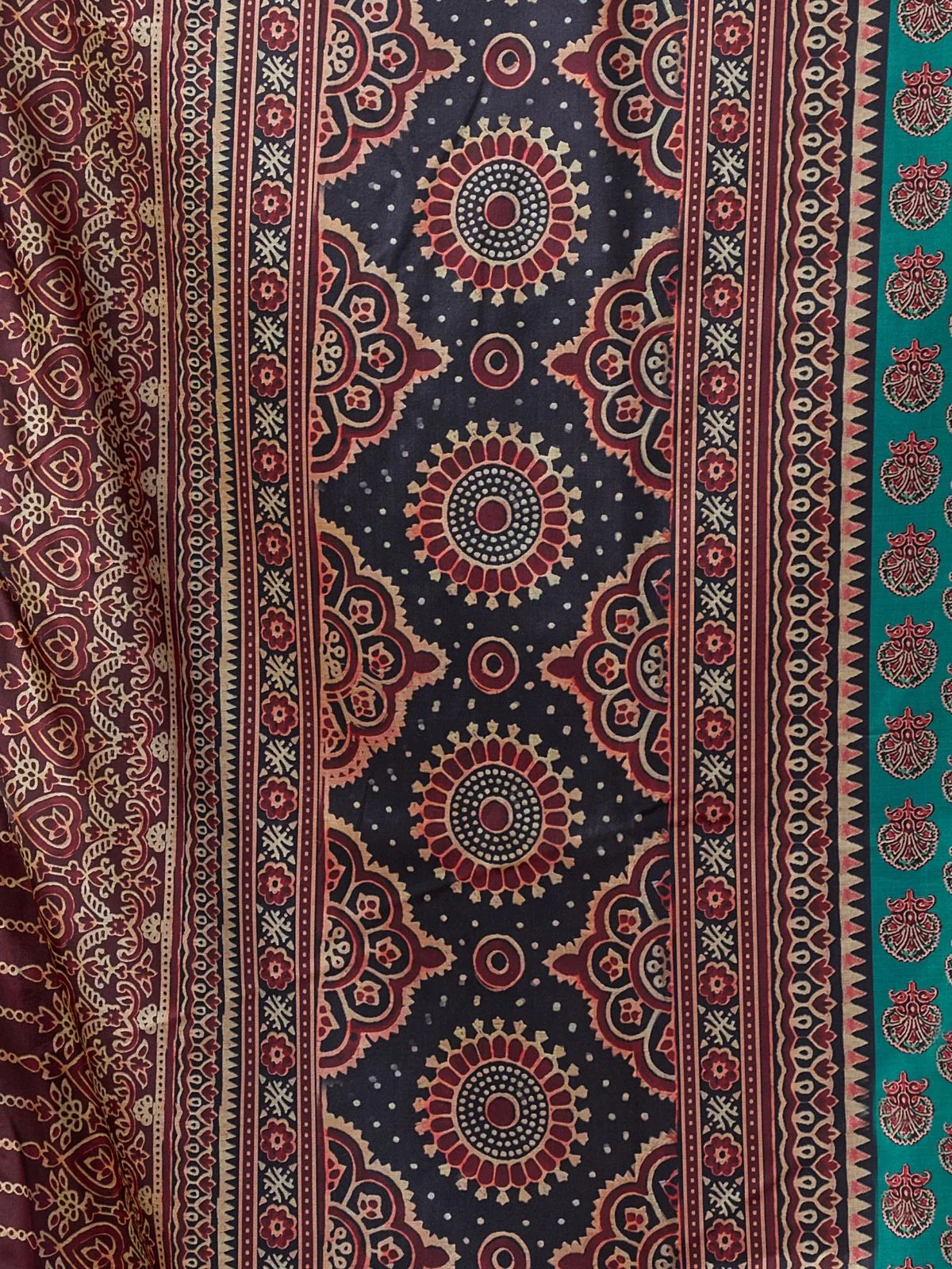 Odette Multicolour Silk Blend Printed Saree For Women - Image 6