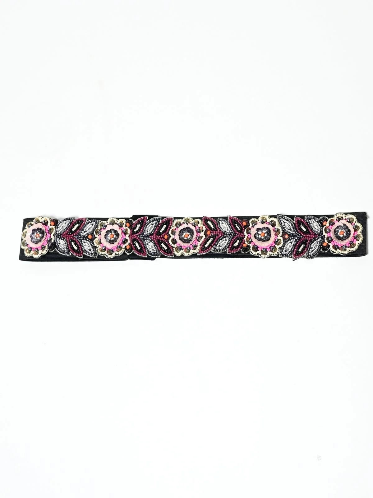 Odette Multicolour Suede Embellished Belt For Women - Image 2
