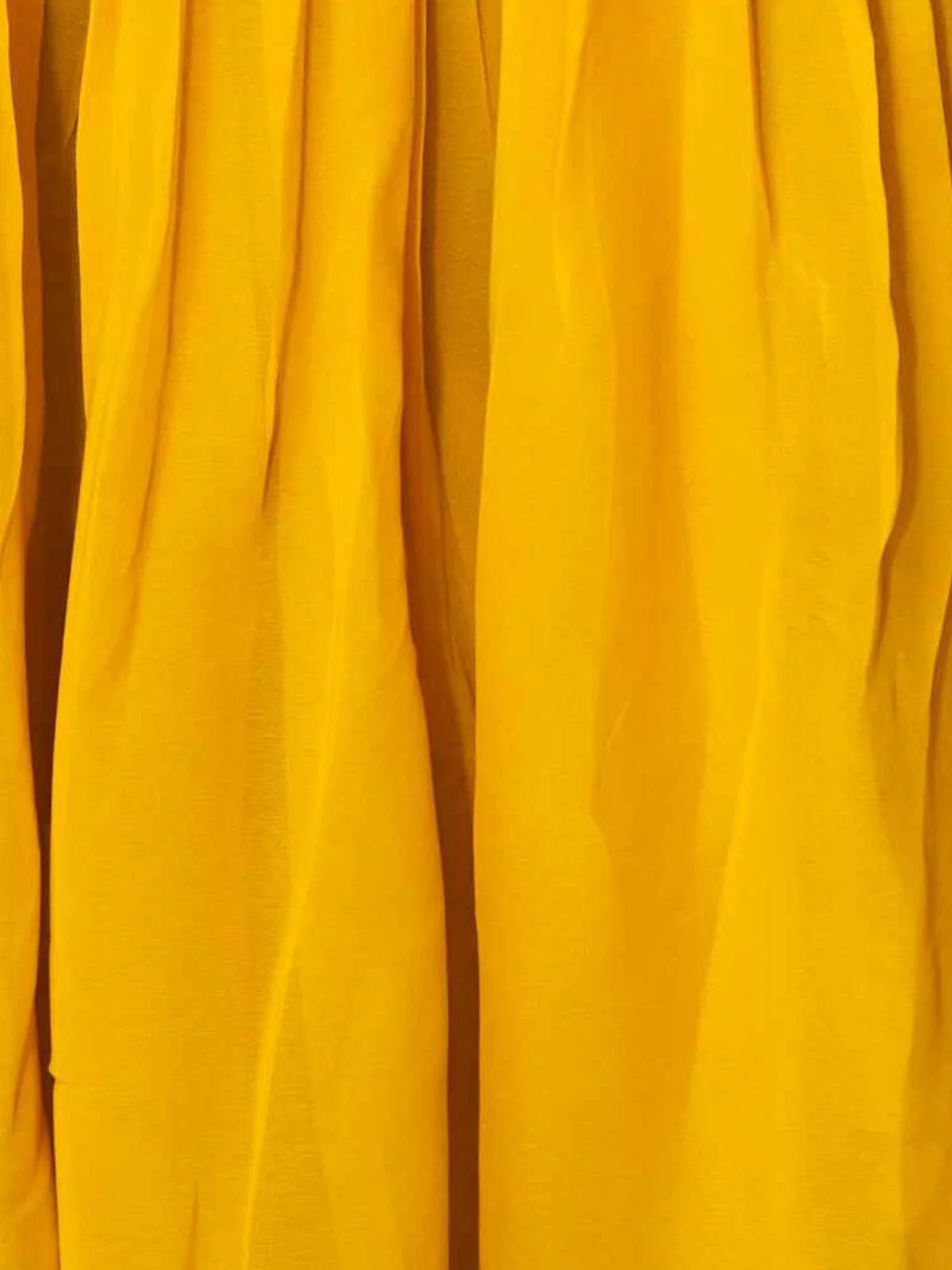 Odette Yellow Georgette Embroidered Stitched Kurta Set For Women - Image 7