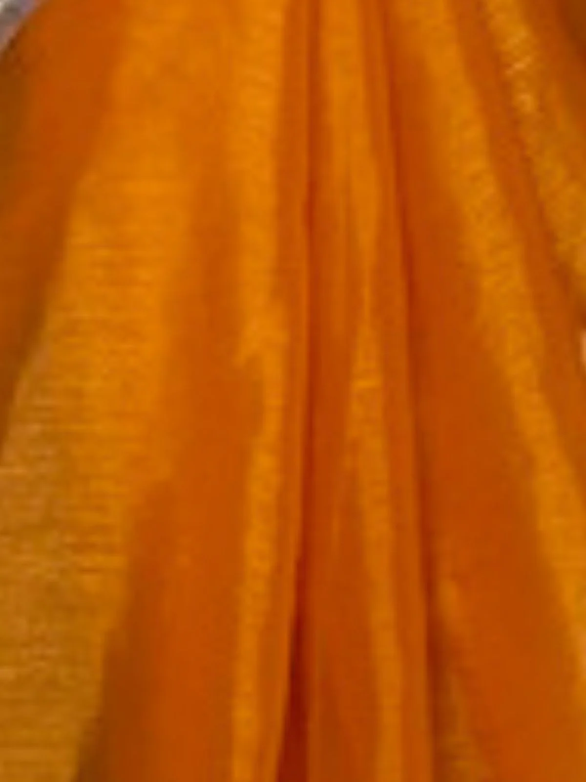 Odette Mustard Georgette Lace Work Saree With Unstitched Blouse For Women - Image 5