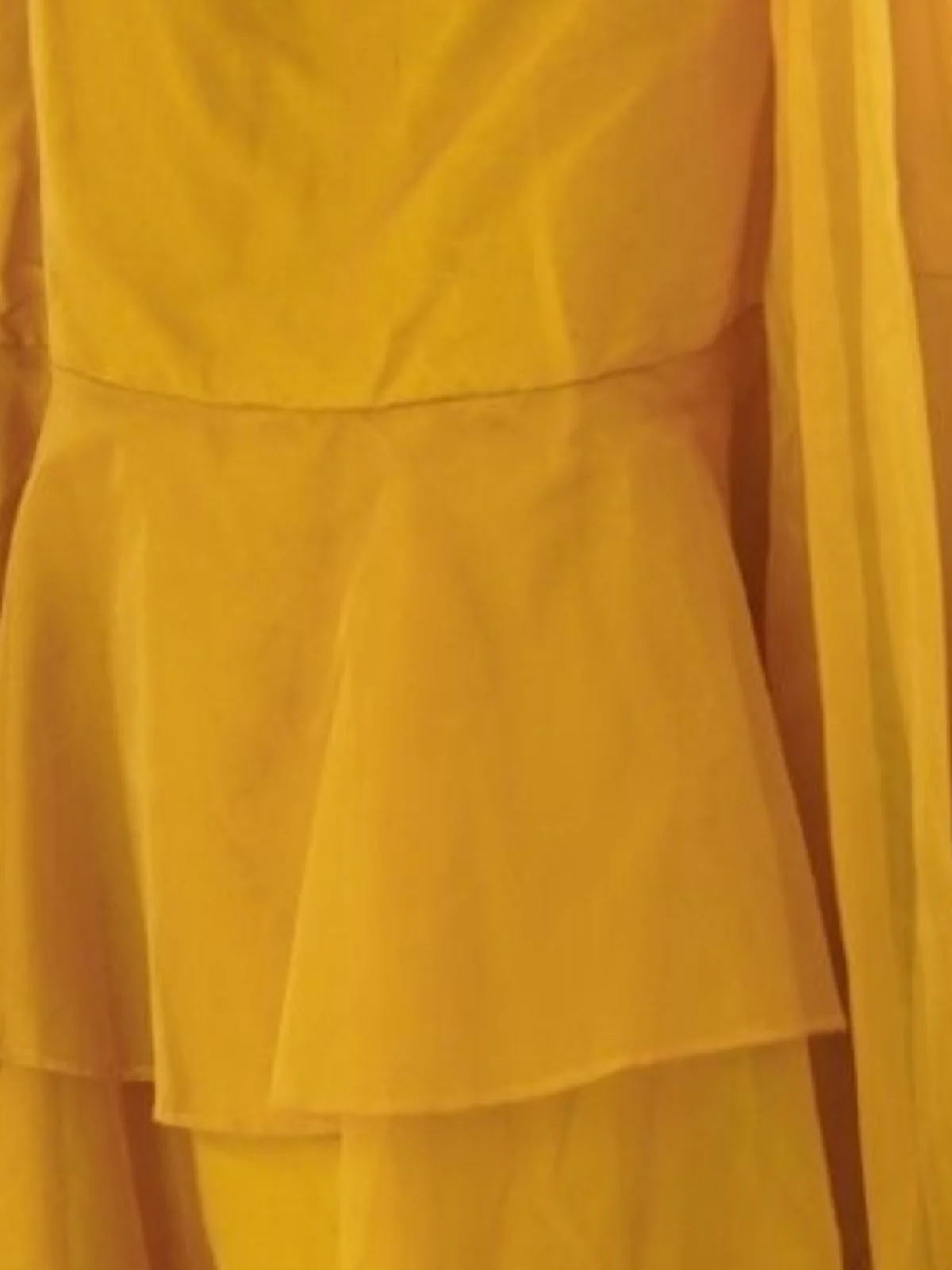 Odette Mustard Organza Designer Stitched Saree For Women - Image 7