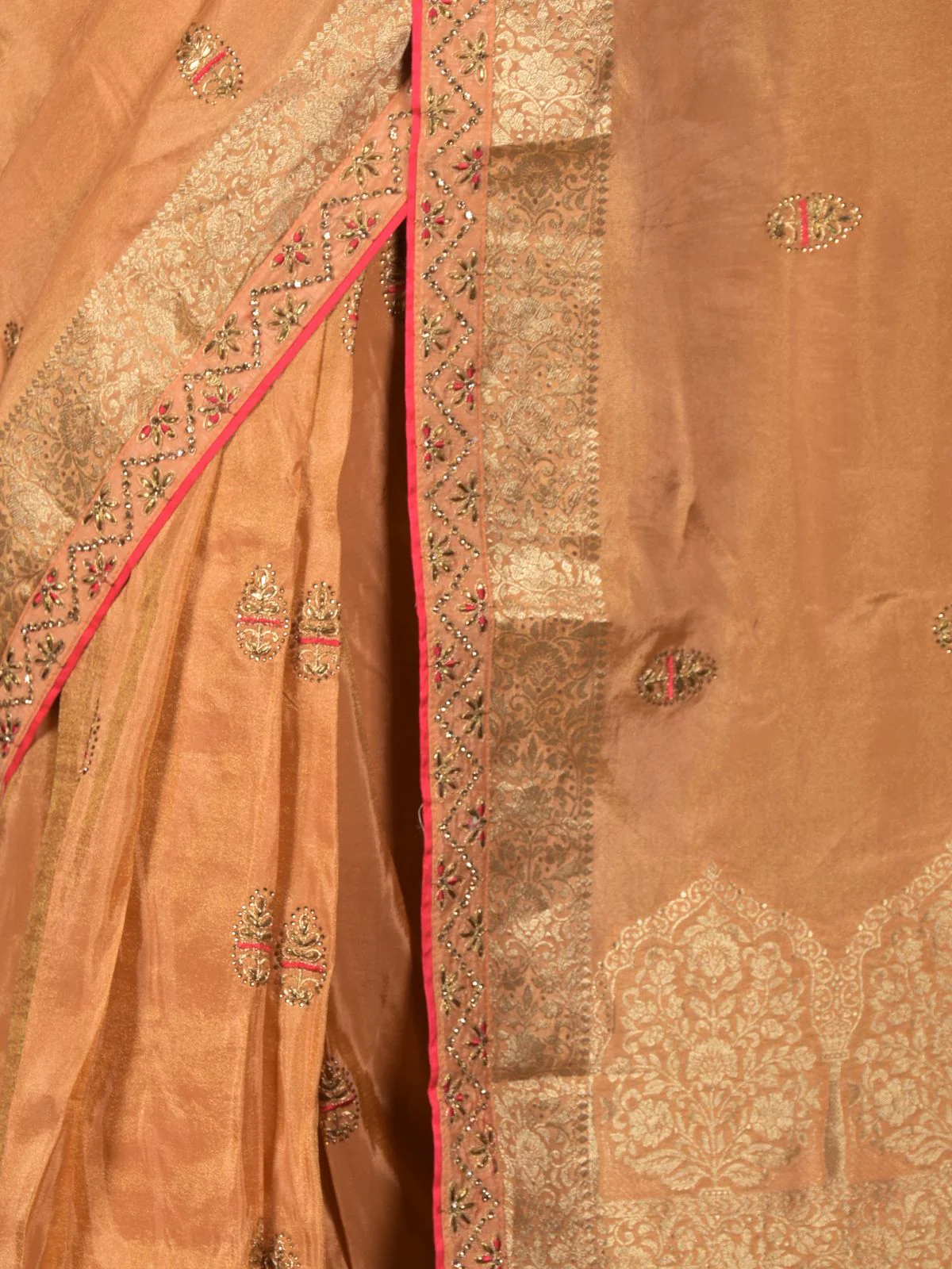 Odette Mustard Woven Silk Blend Saree With Unstitched Blouse For Women - Image 5