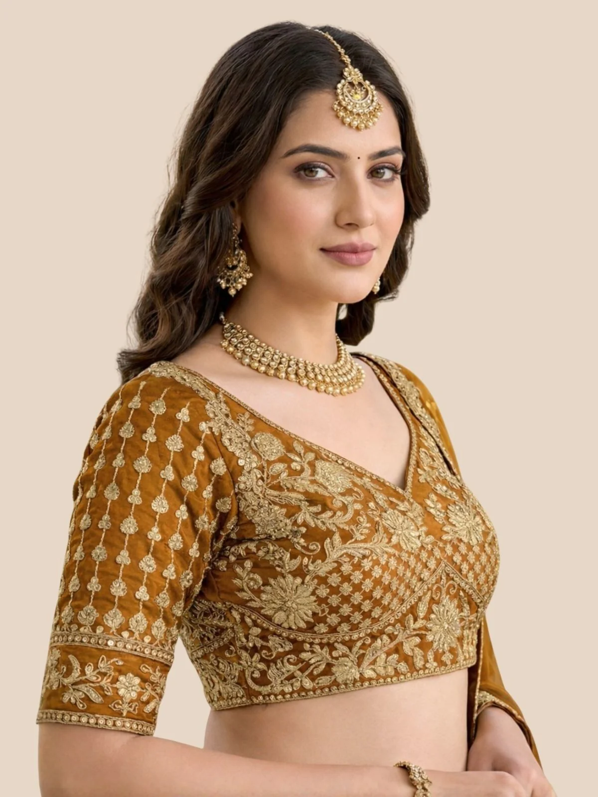 Odette Mustard Yellow Silk Embroidered Lehenga For Women - Image 4