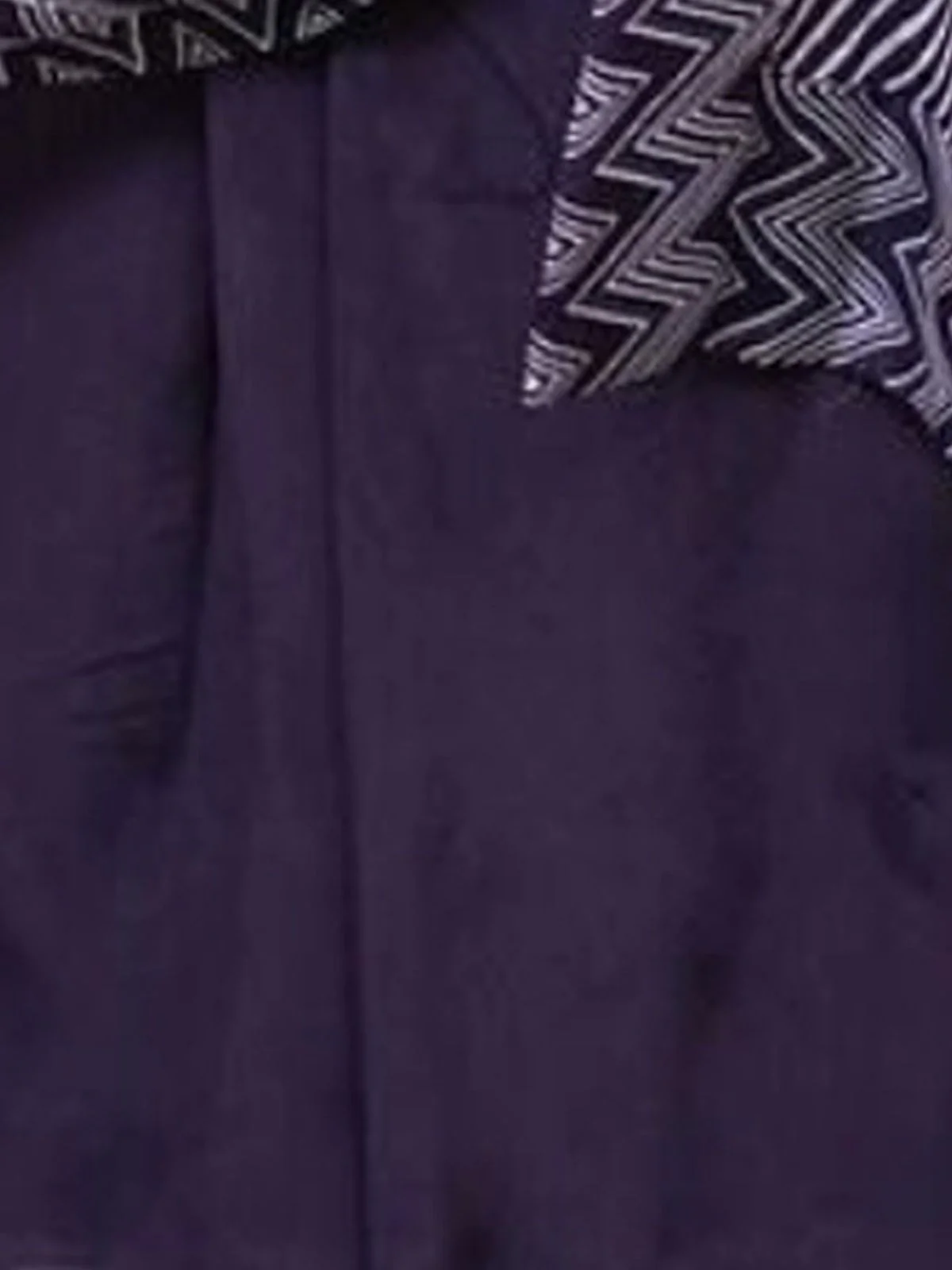 Odette Navy Blue Viscose Embroidered Stitched Kurta Set for Women - Image 5