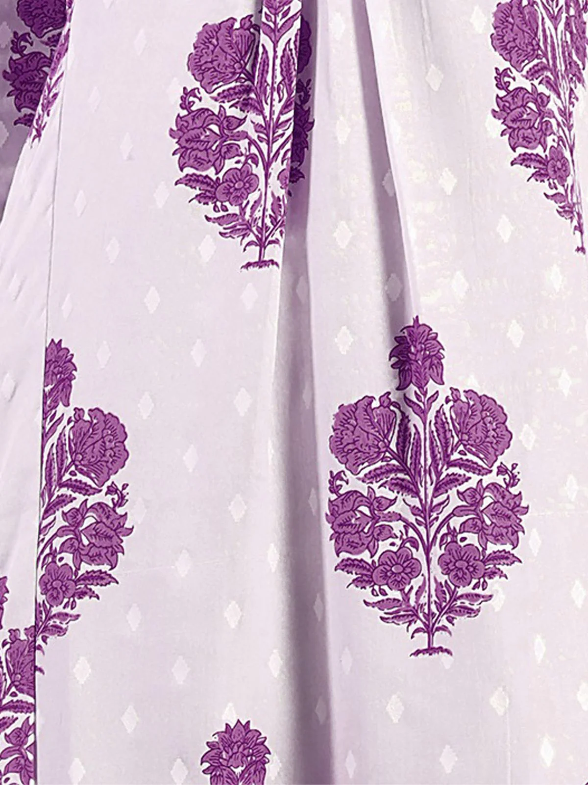 Odette Off White Cotton Blend Printed Stitched KurtaÂ SetÂ ForÂ Women - Image 5