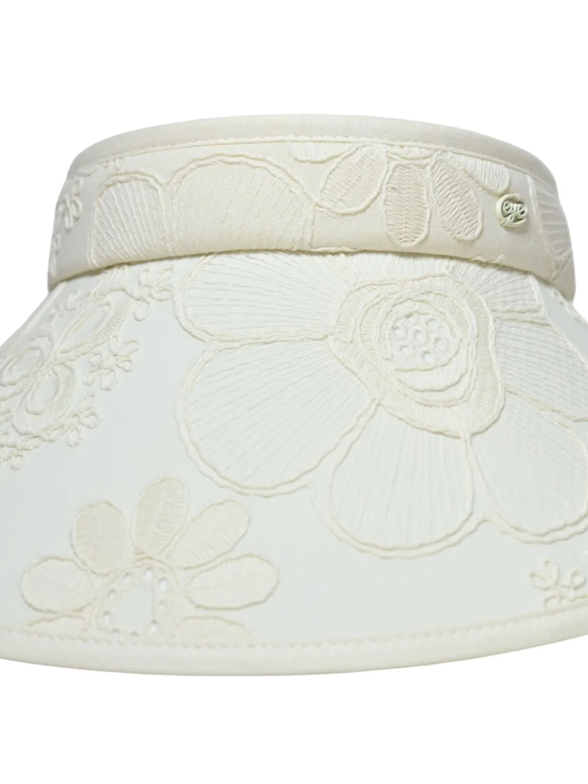 Odette Off White Cotton Embriodered Hat For Women - Image 8