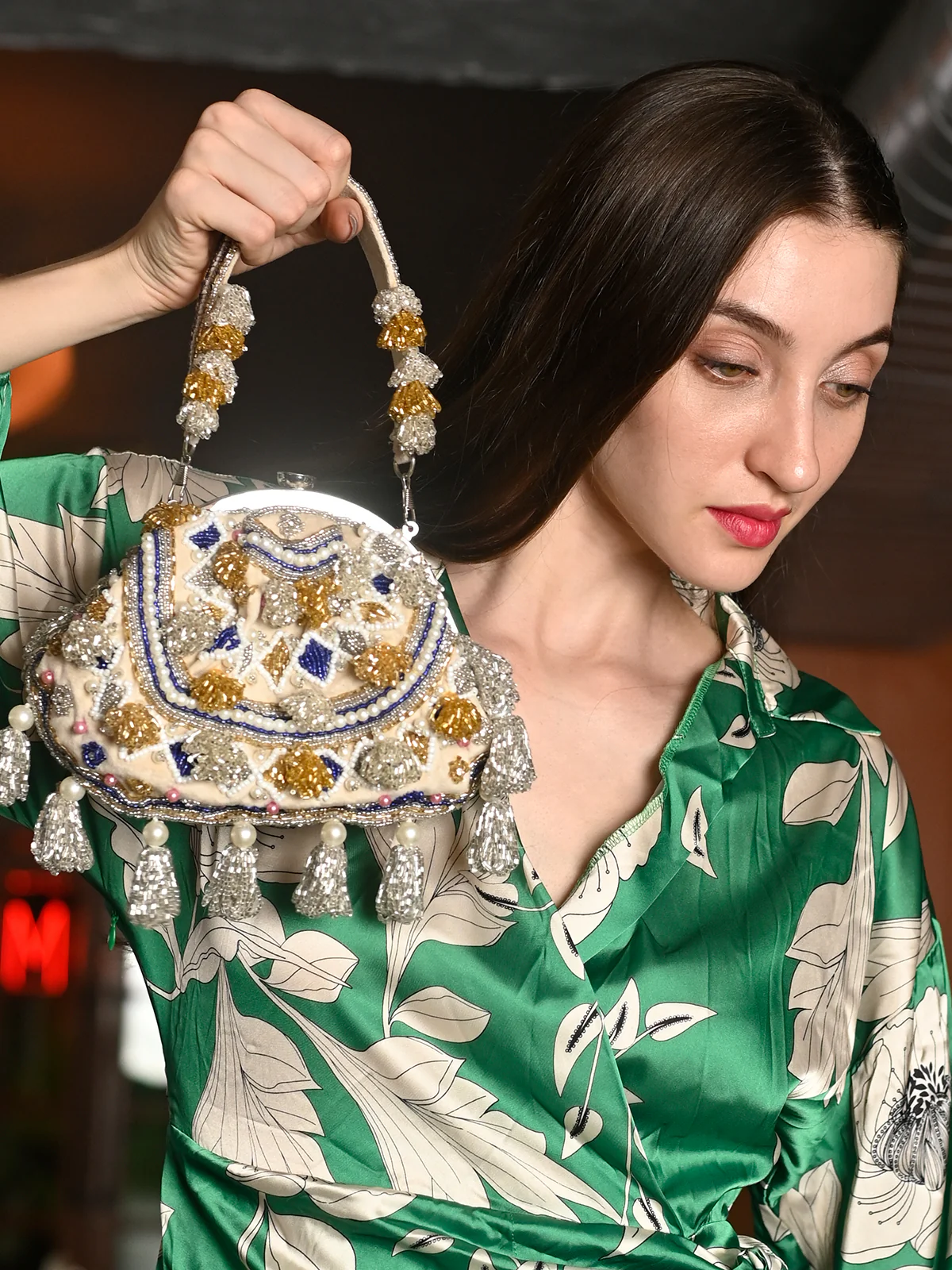 Odette Multicolor Embroidered Batuwa Bag For Women