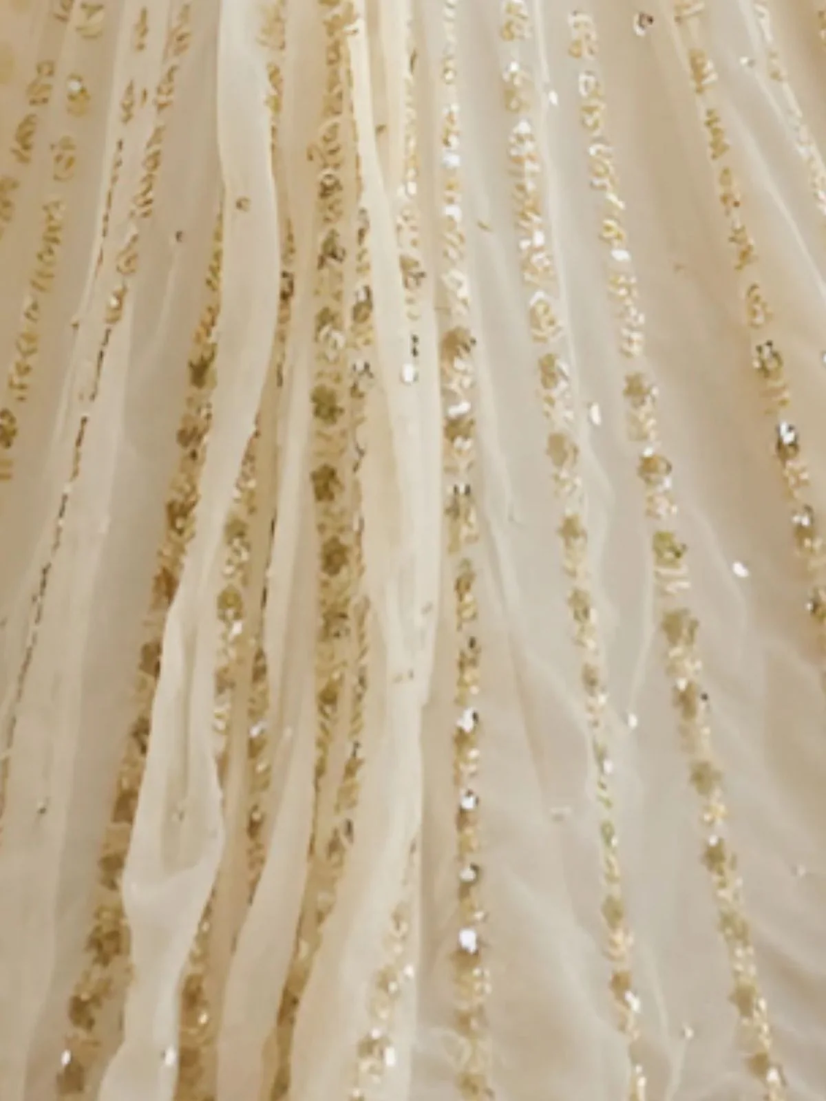 Odette Off White Georgette Embellished Semi-Stitched lehenga For Women - Image 5