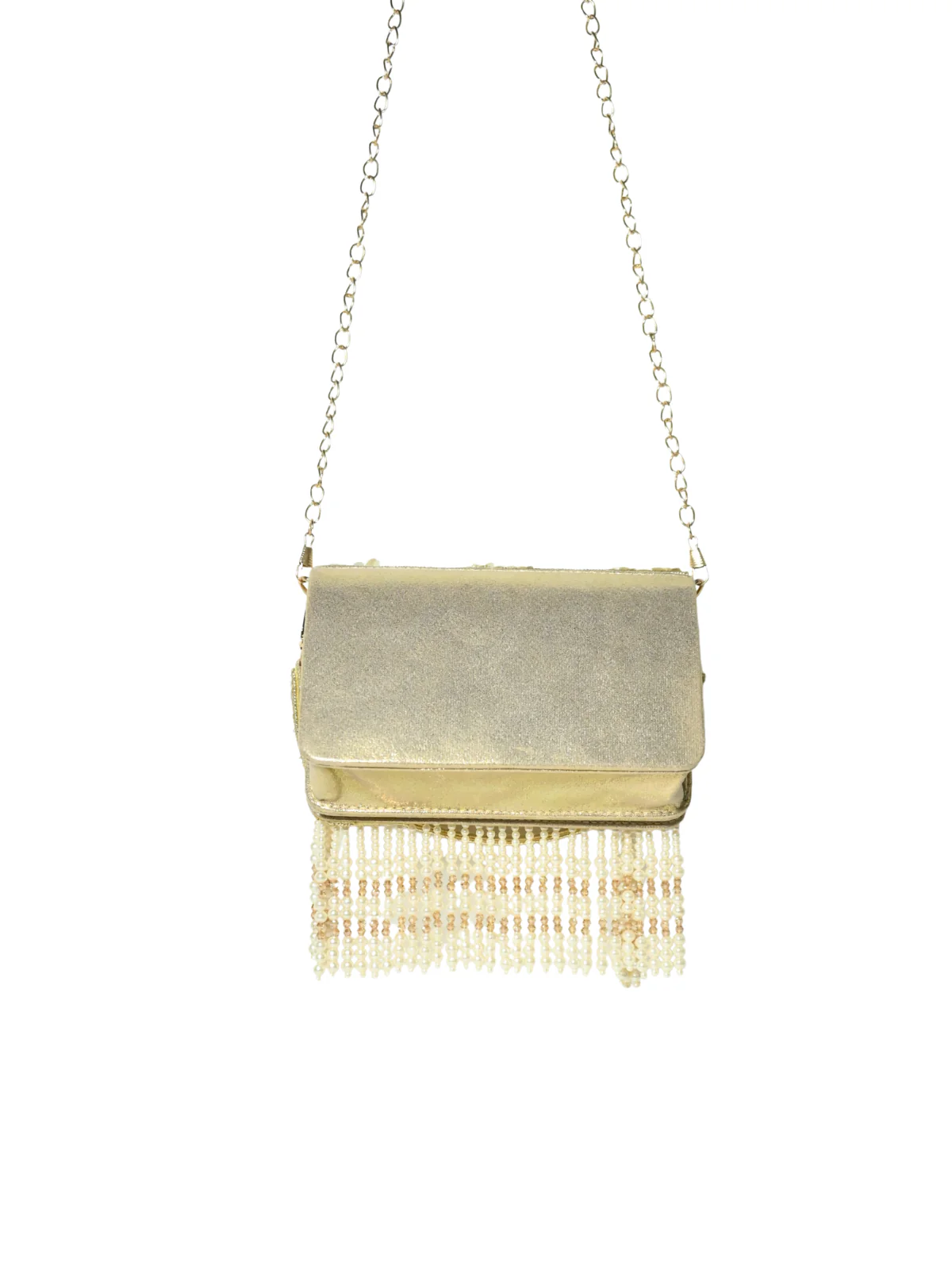 Odette Off White Jute Embellished Clutch For Women - Image 5