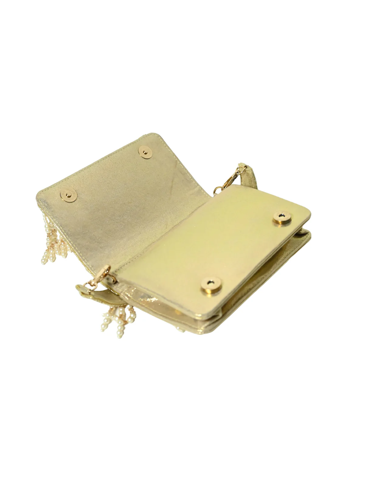 Odette Off White Jute Embellished Clutch For Women - Image 6