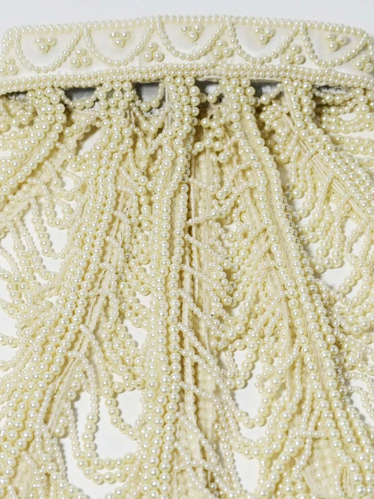Odette Off White Net Embellished Cape For Women - Image 7