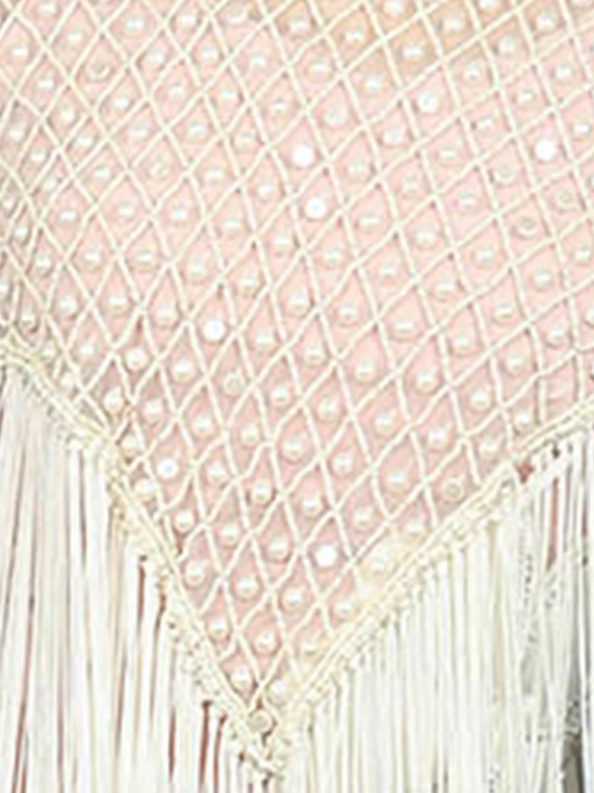 Odette Off White Net Embellished Cape For Women - Image 5