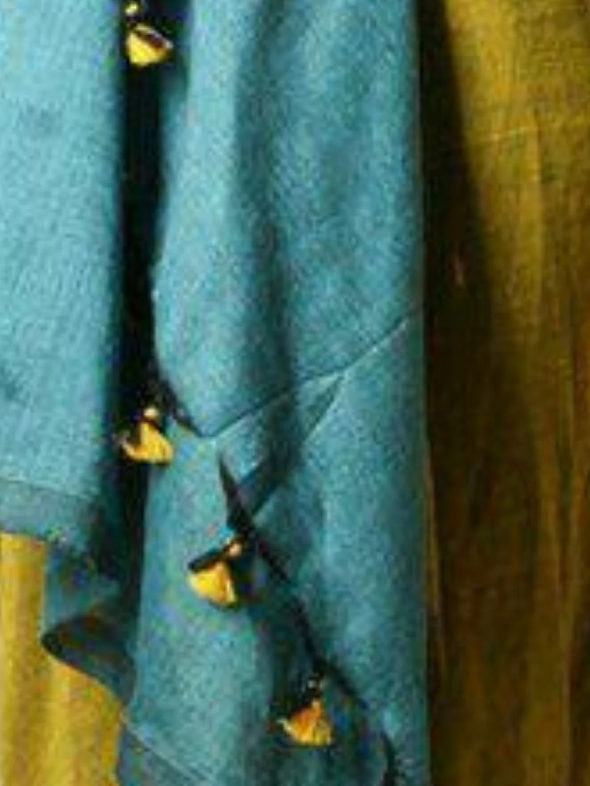 Odette Olive Cotton Blend Solid Saree For Women - Image 3