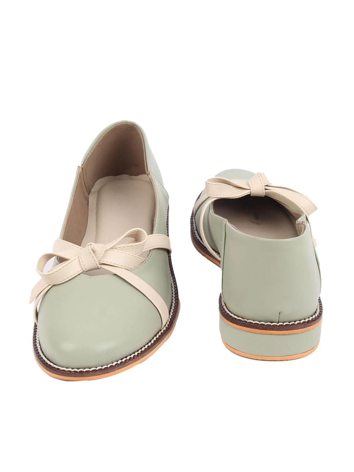 Odette Olive Textured Casual Shoes For Women - Image 3