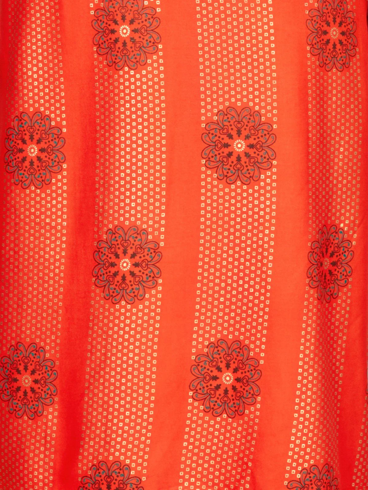 Odette Orange Embroidered Rayon Stitched Kurta Set For Women - Image 7