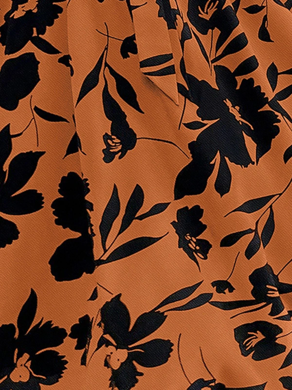 Odette Orange Knit Printed Dress For Women - Image 5