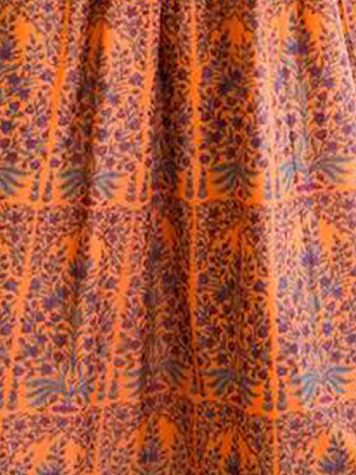 Odette Orange Muslin Stitched Gown For Women - Image 4