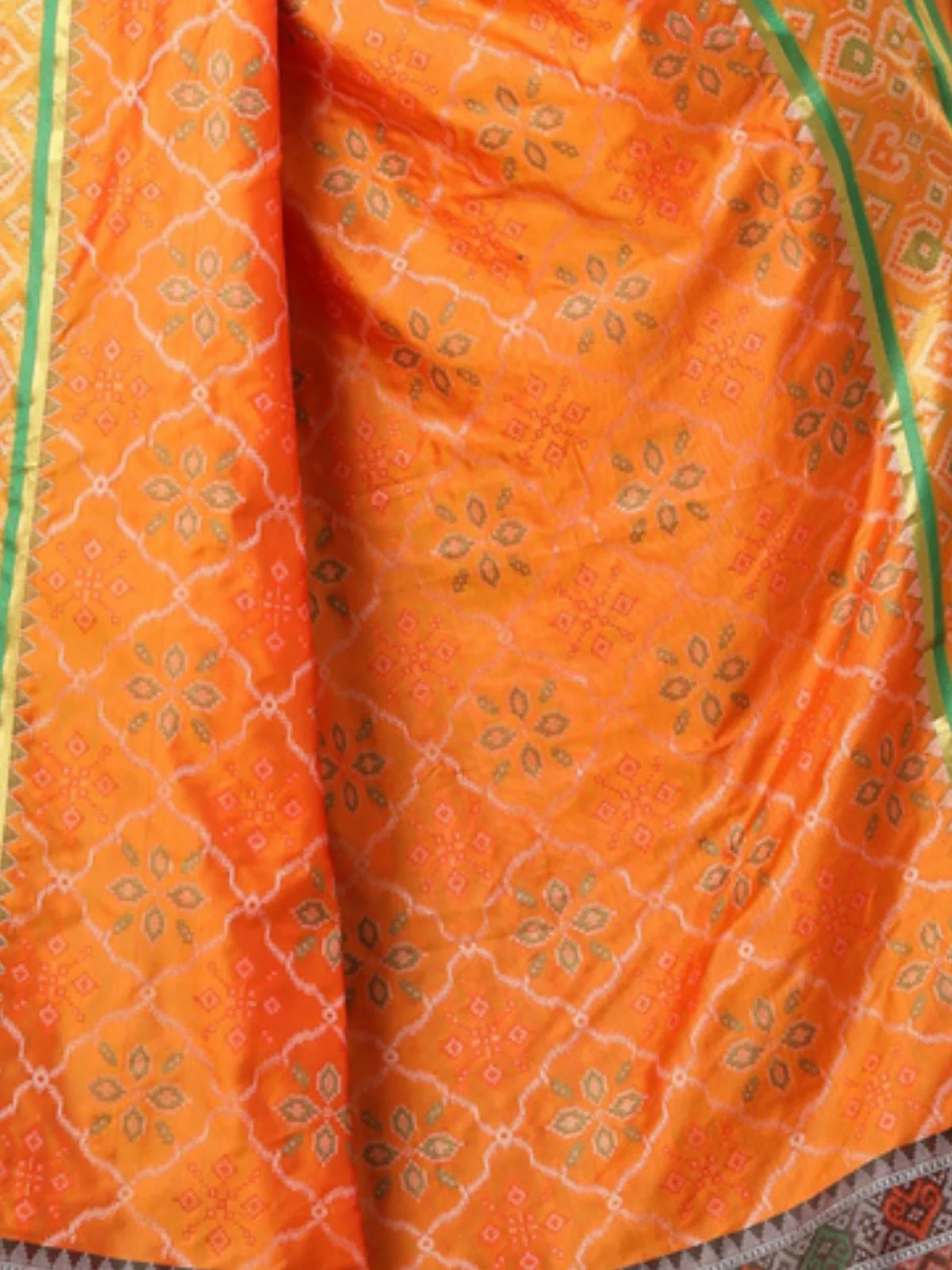 Odette Orange Silk Woven Saree For Women - Image 6