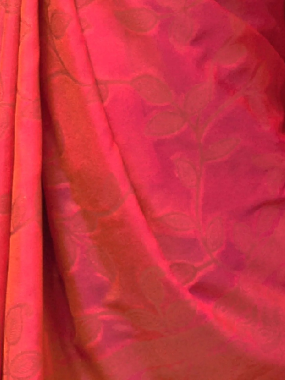 Odette Orange Woven Design Silk Blend Saree With Unstitched Blouse For Women - Image 3