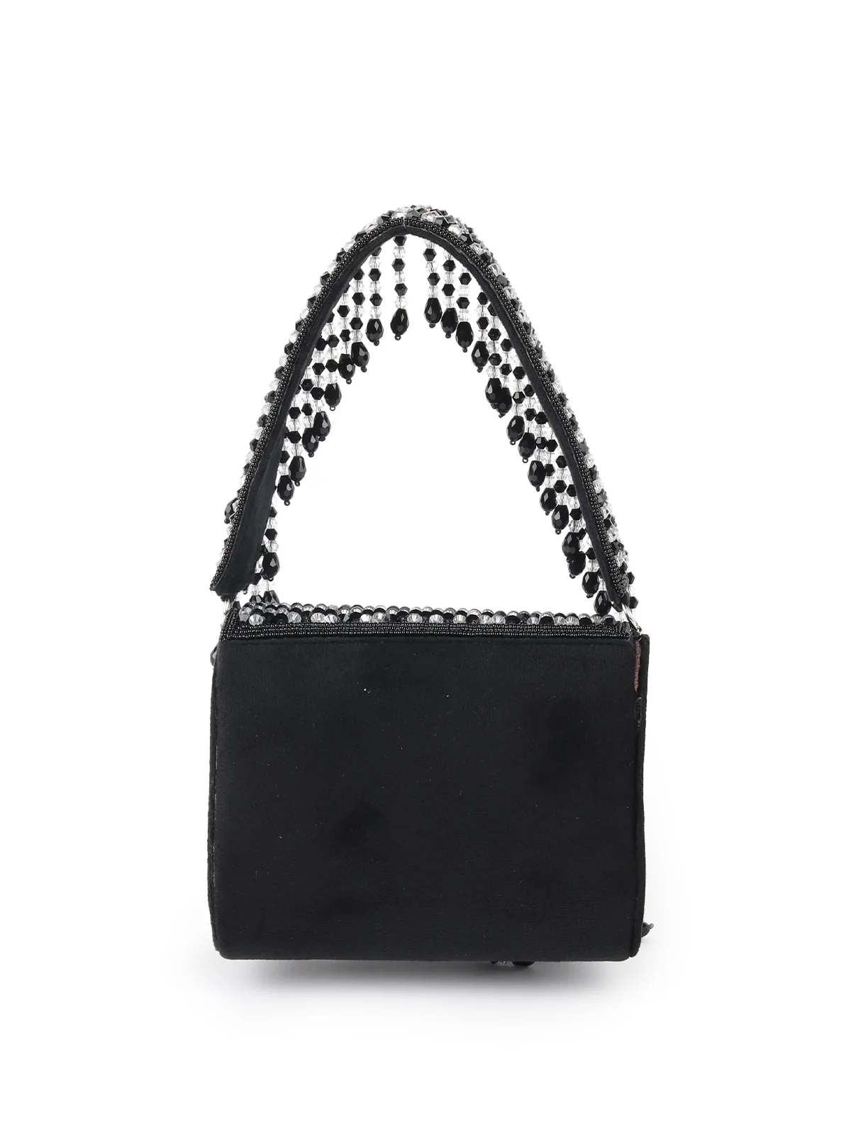 Odette Ornate Black Embroidered Clutch For Women - Image 5