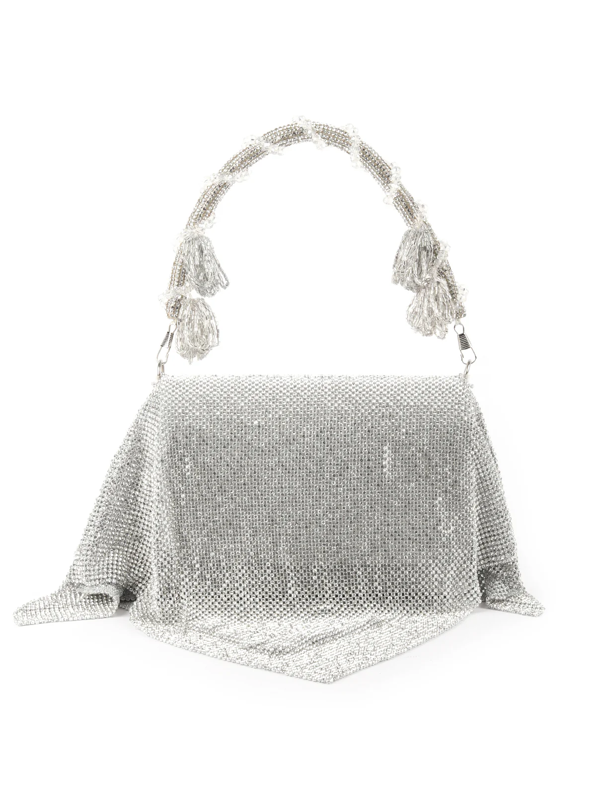 Odette Ornate Silver Patterned Clutch For Women - Image 3