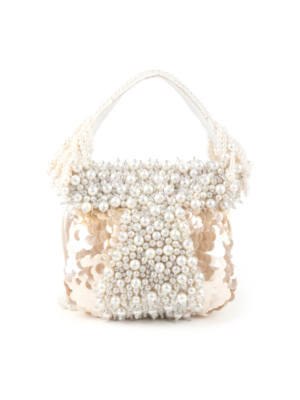 Odette White Embroidered Bridal Potli Bag For Women - Image 5