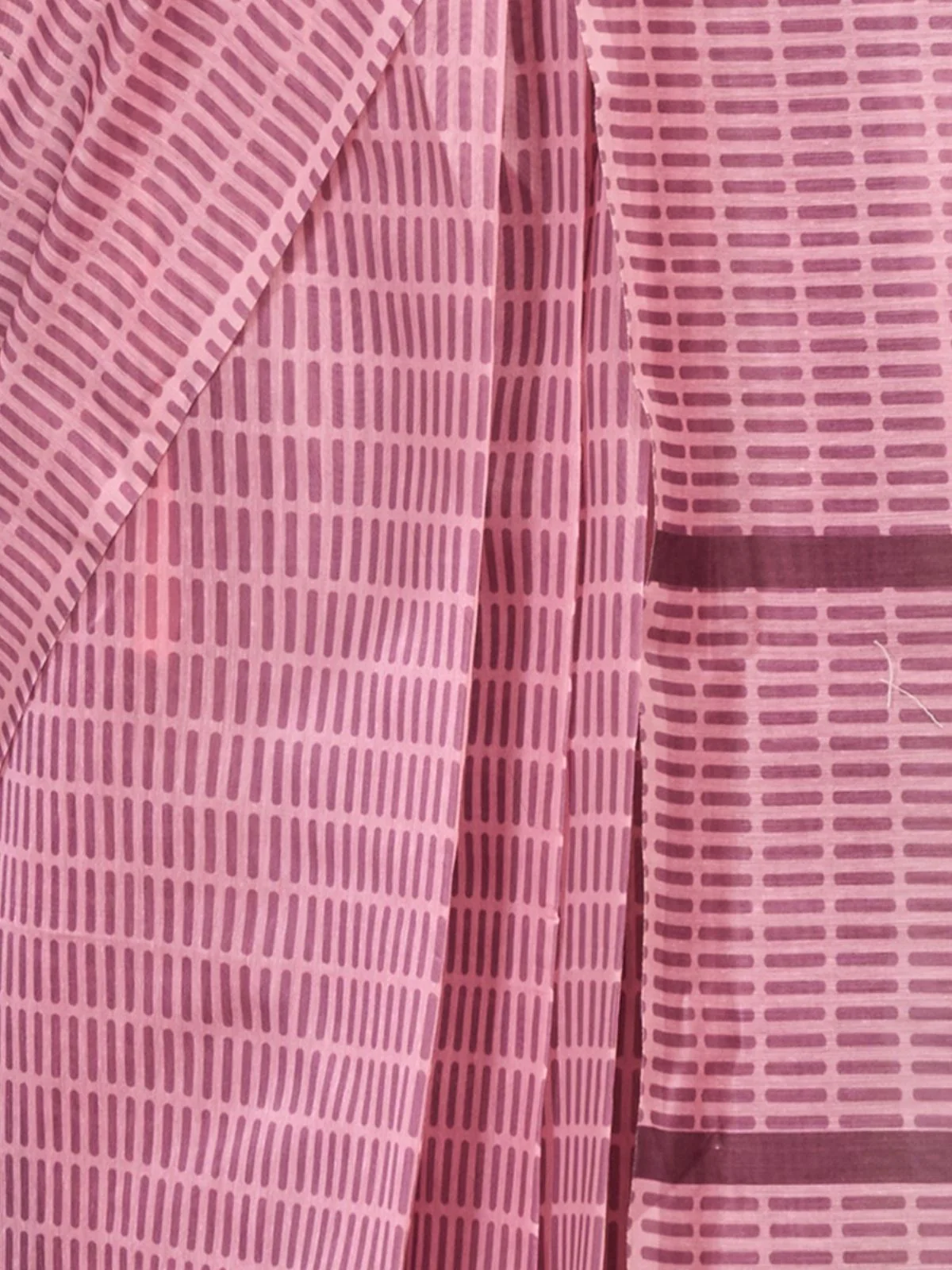 Odette Peach Pink Cotton Linen Zari Work Saree For Women - Image 6