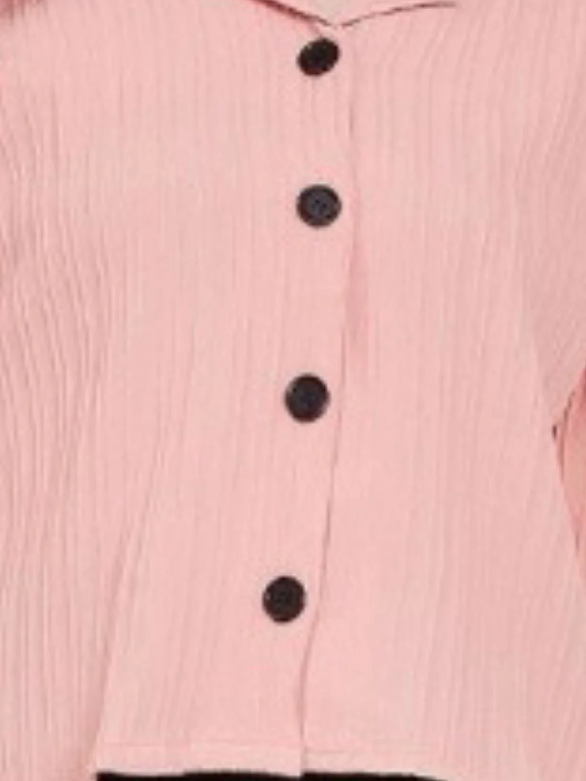 Odette Peach Sugarcane Solid Shirt For Women - Image 4