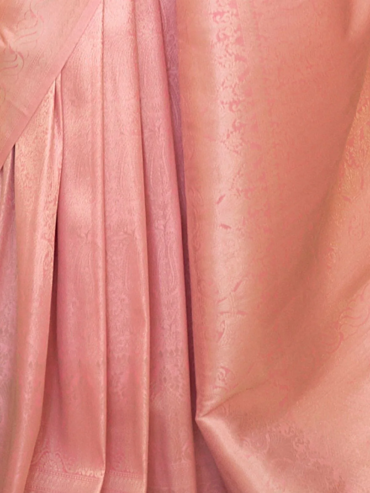 Odette Peach Woven Design Silk Blend Saree With Unstitched Blouse For Women - Image 3