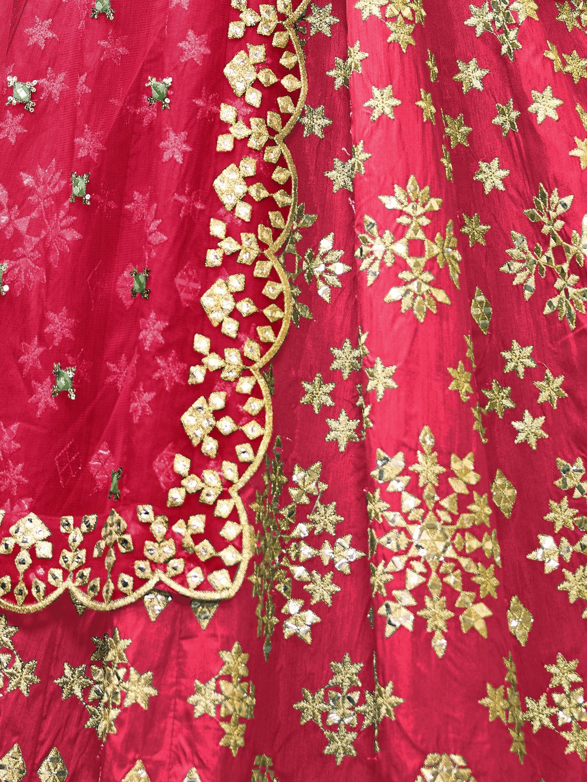 Odette Pink Art Silk Embroidered Semi Stitched Lehenga With Unstitched Blouse For Women - Image 5