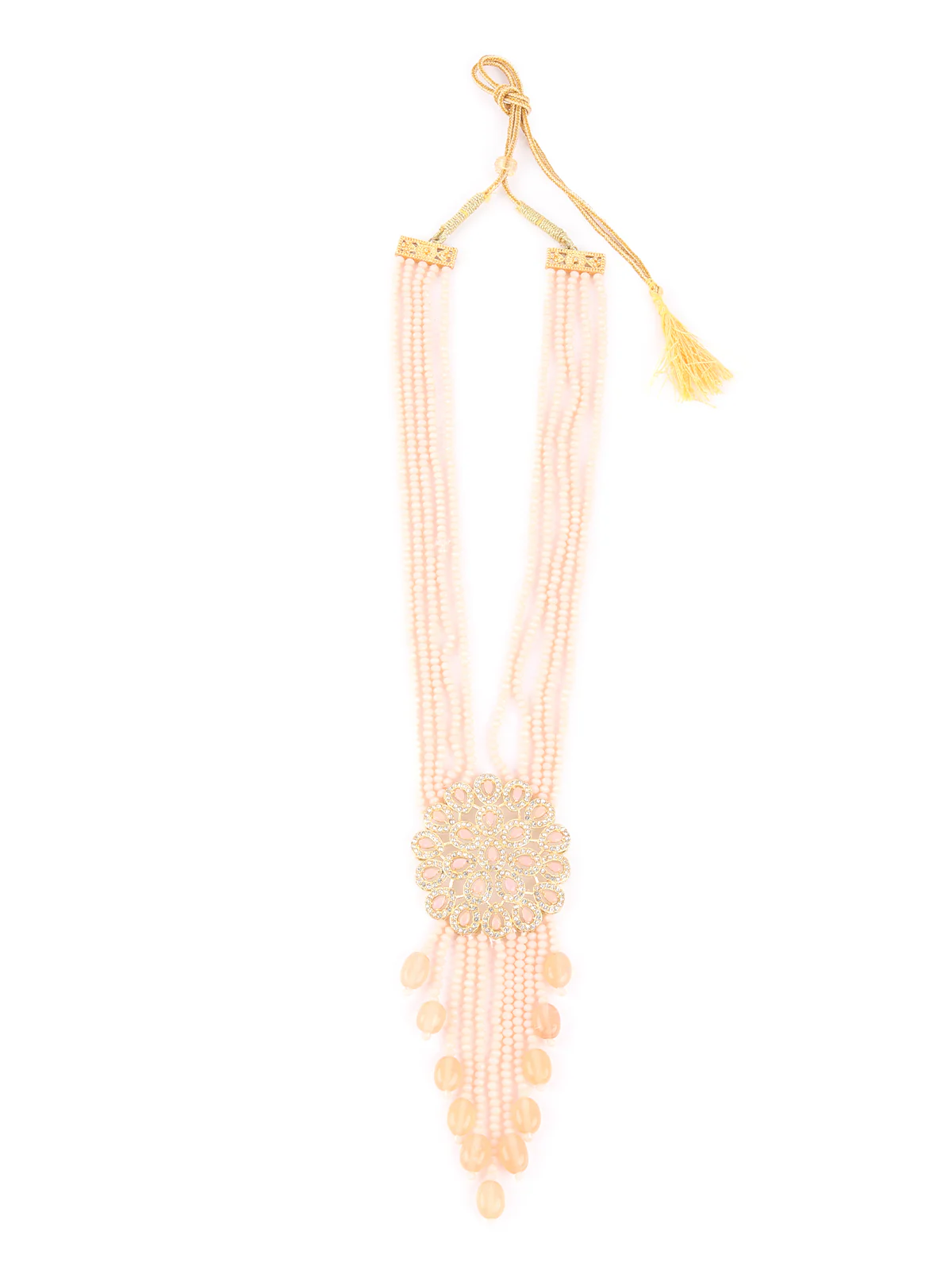Odette Pink Beads Choker Neckpiece For Women - Image 2