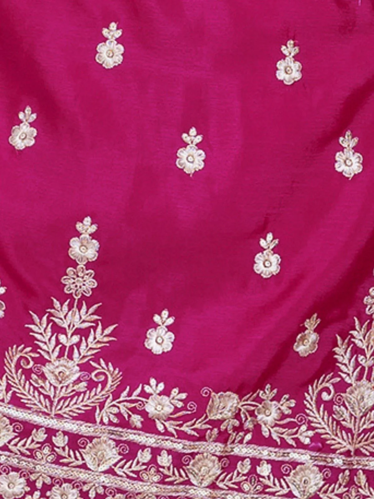 Odette Pink Chiffon Embroidered Stitched Kurta Set For Women - Image 4