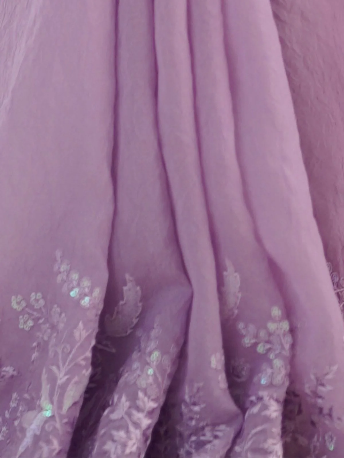 Odette Pink Crushed Tissue Embroidered Saree With Unstitched Blouse For Women - Image 5