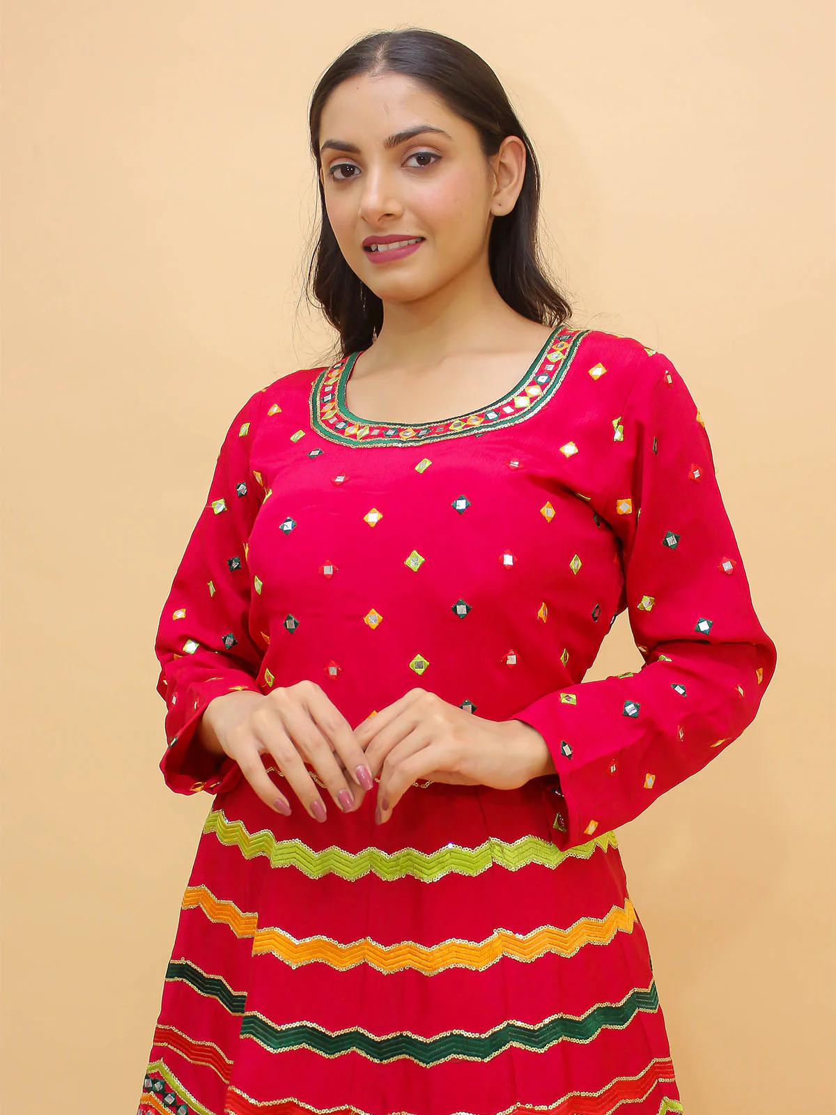 Odette Pink Embroidered Art Silk Stitched Lehenga With Blouse For Women - Image 4