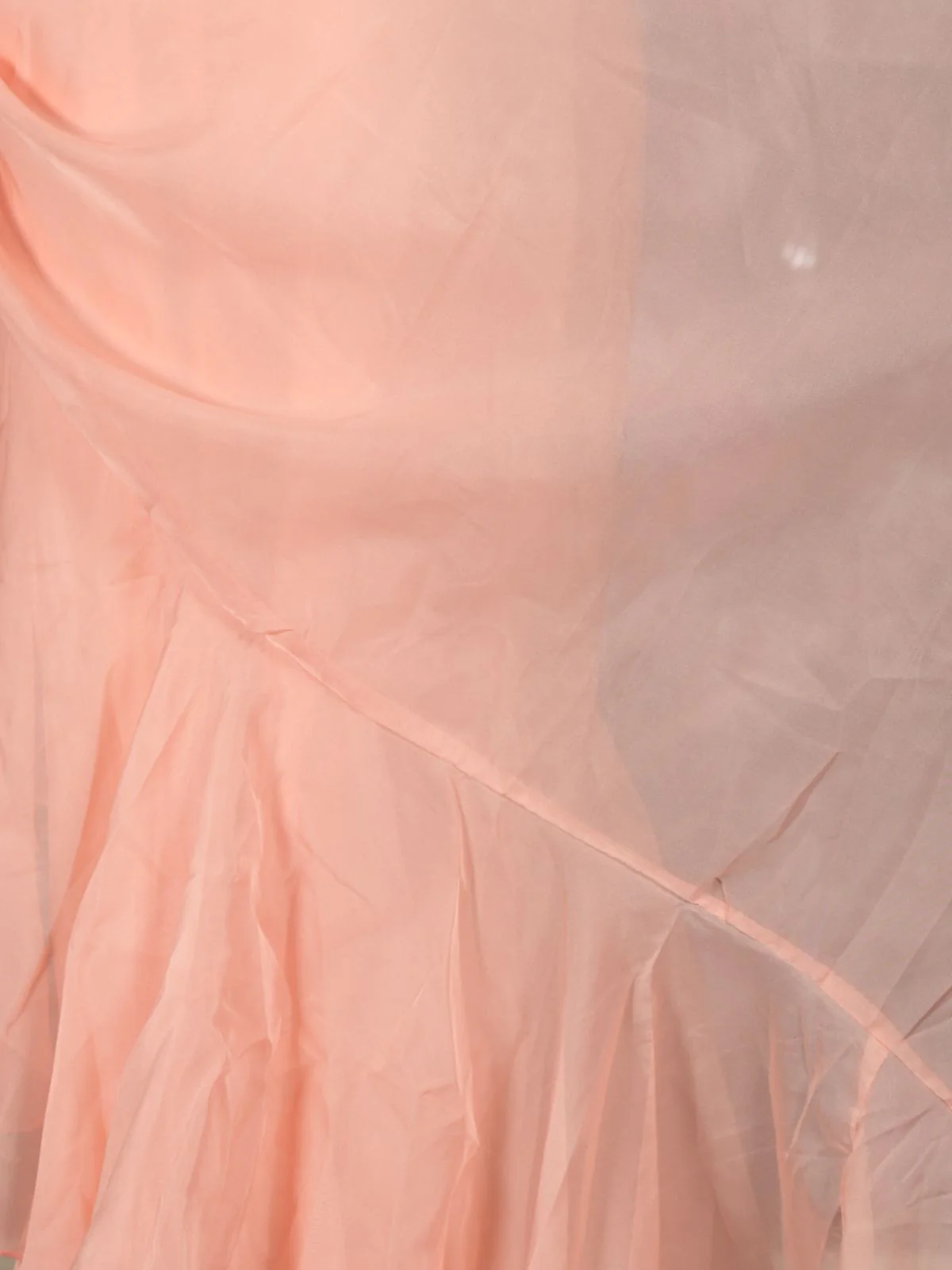 Odette Pink Foil Printed Chiffon Saree with Unstitched Blouse for Women - Image 5