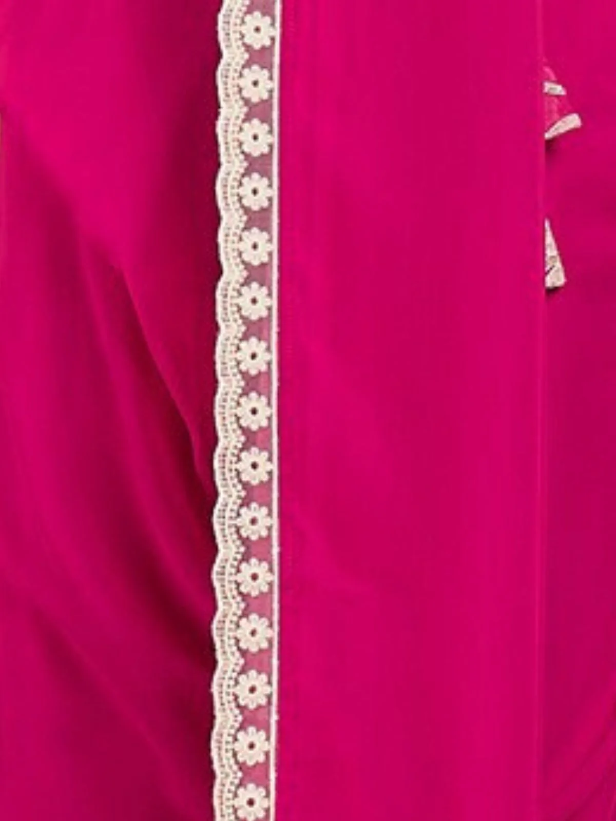Odette Pink Georgette Embellished Saree For Women - Image 5