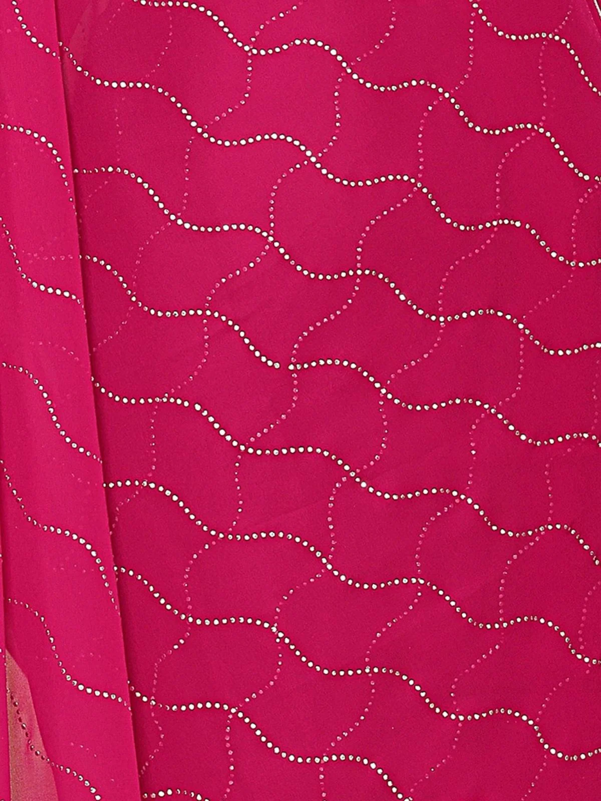 Odette Pink Georgette Embellished Saree For Women - Image 5
