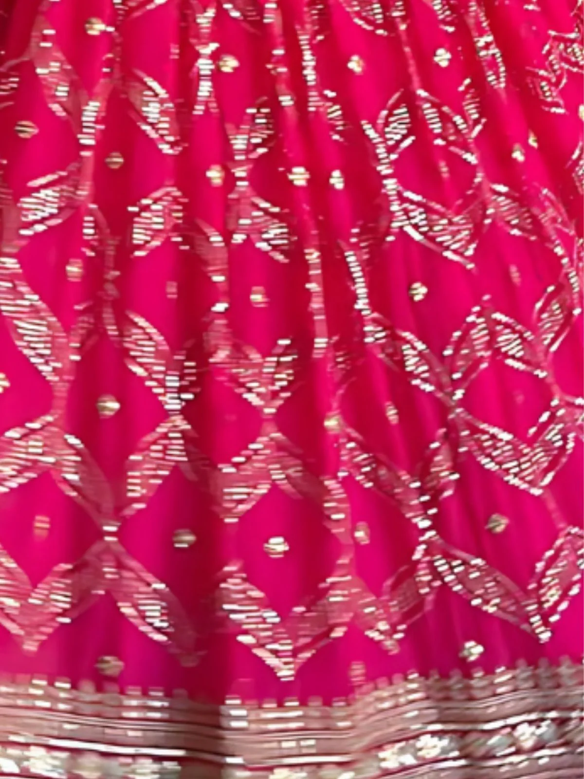 Odette Pink Georgette Embellished Semi-Stitched lehenga For Women - Image 6